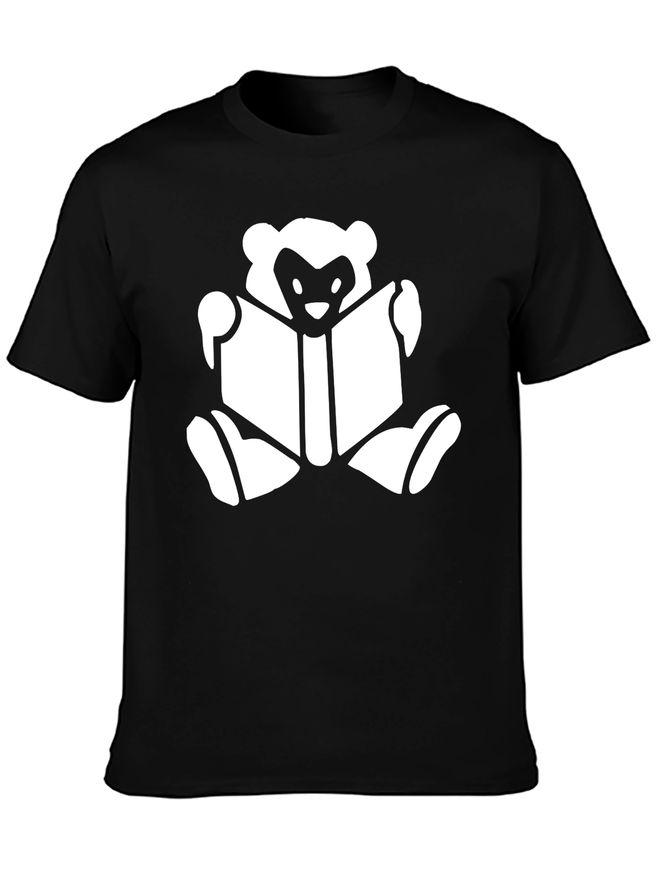 Book Reading Bear T-Shirt - Black