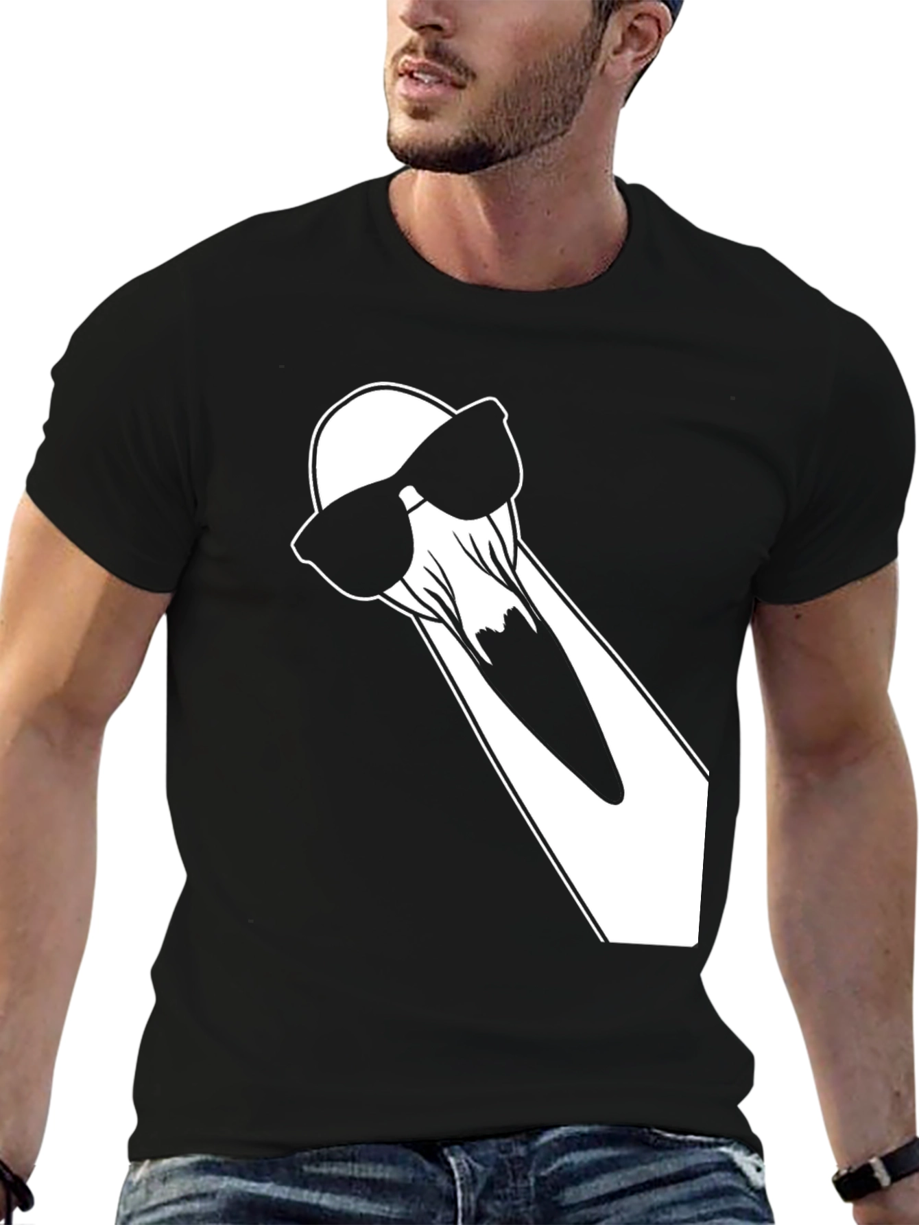 Cool Ghost T-Shirt - Black Cotton Tee