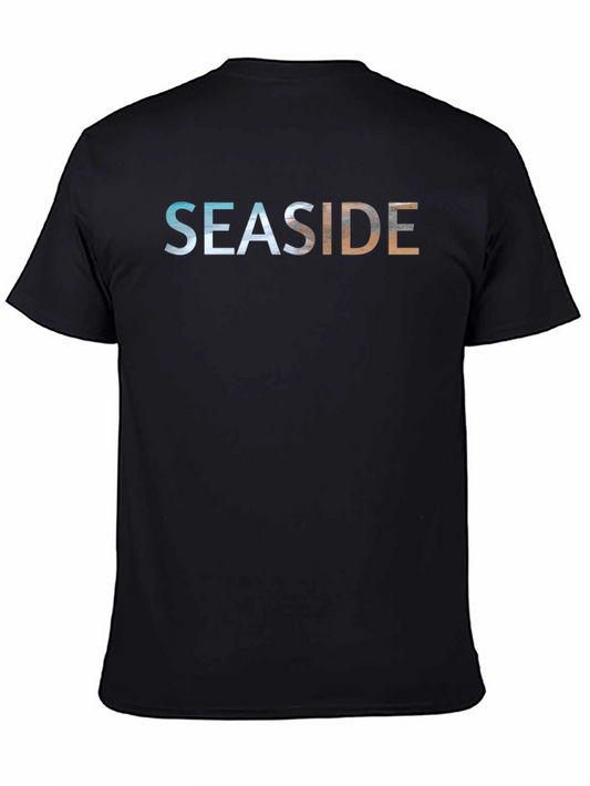 Seaside Graphic Black T-Shirt