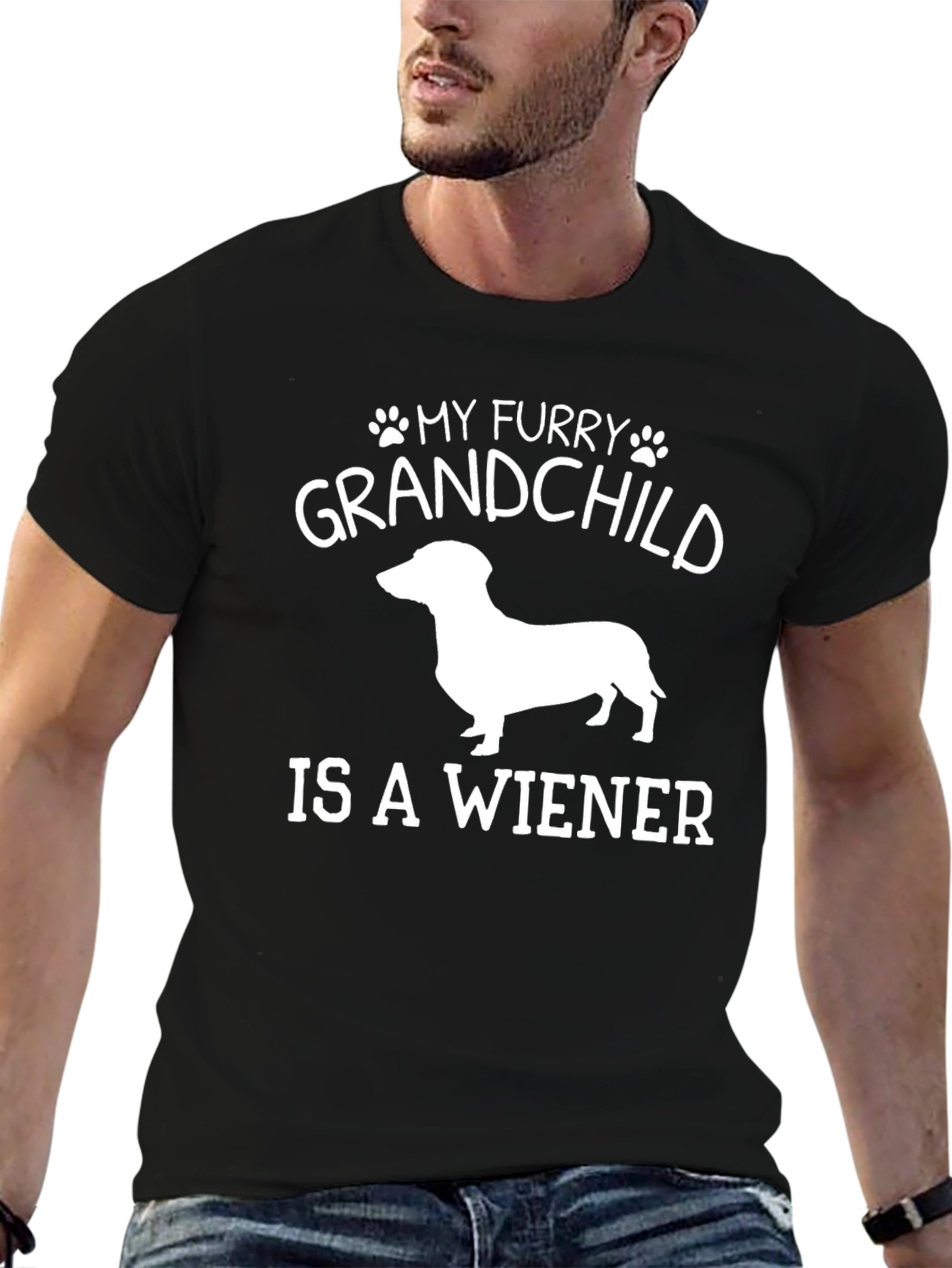 My Furry Grandchild is a Wiener Dog T-Shirt