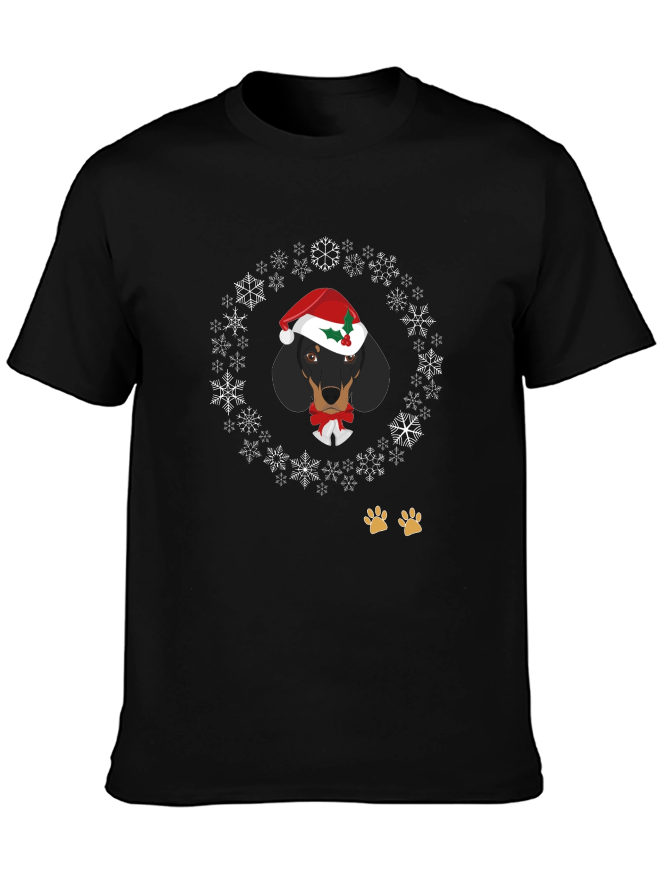 Festive Dachshund Holiday T-Shirt