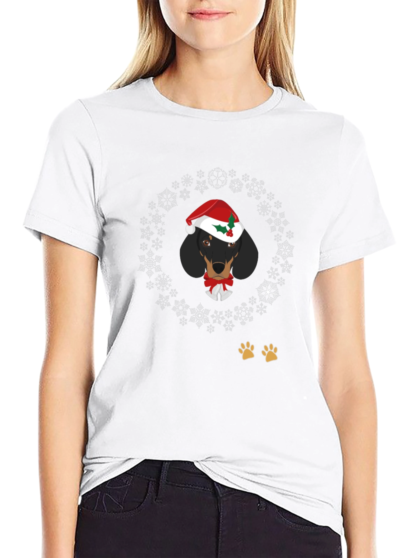 Festive Dachshund Holiday T-Shirt