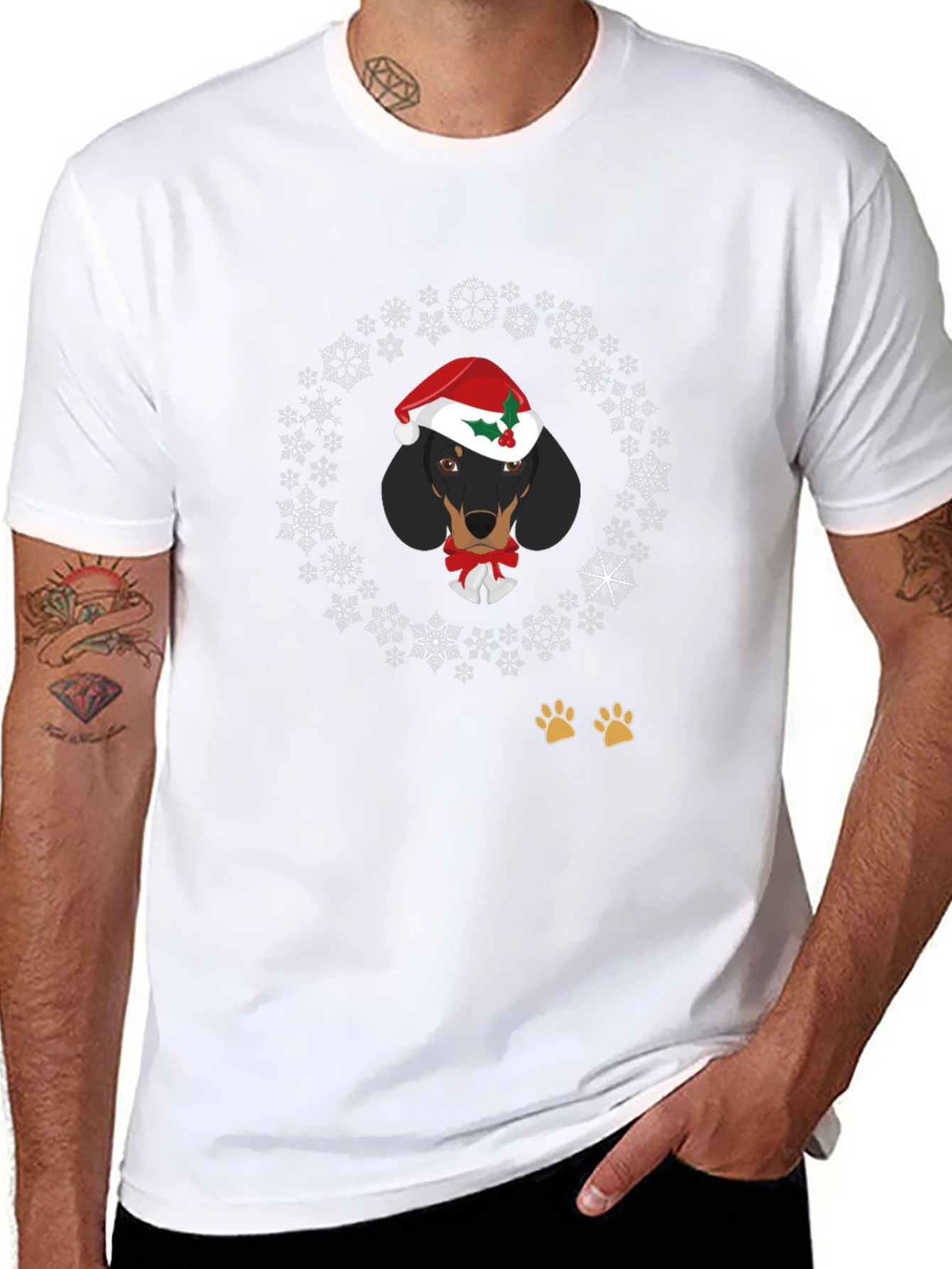 Festive Dachshund Holiday T-Shirt