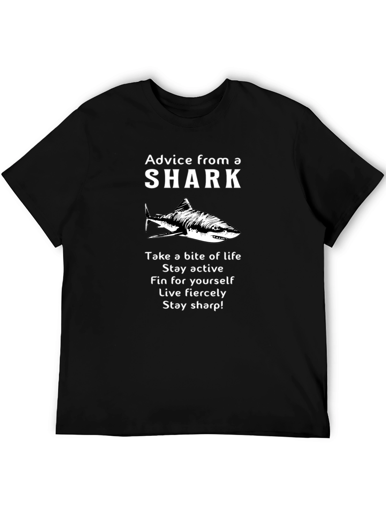 Advice from a Shark Graphic Tee - Black