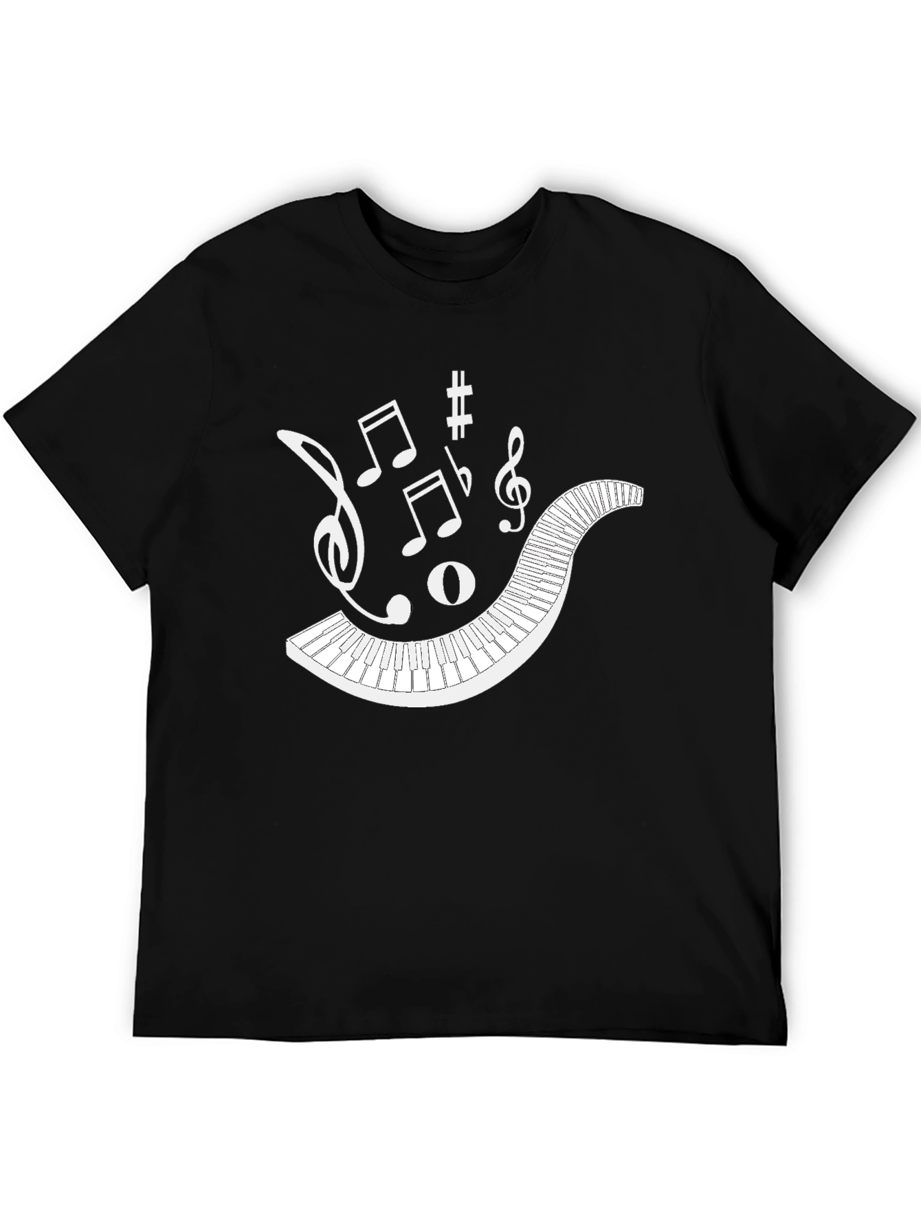 Musical Piano Keys T-Shirt - Black