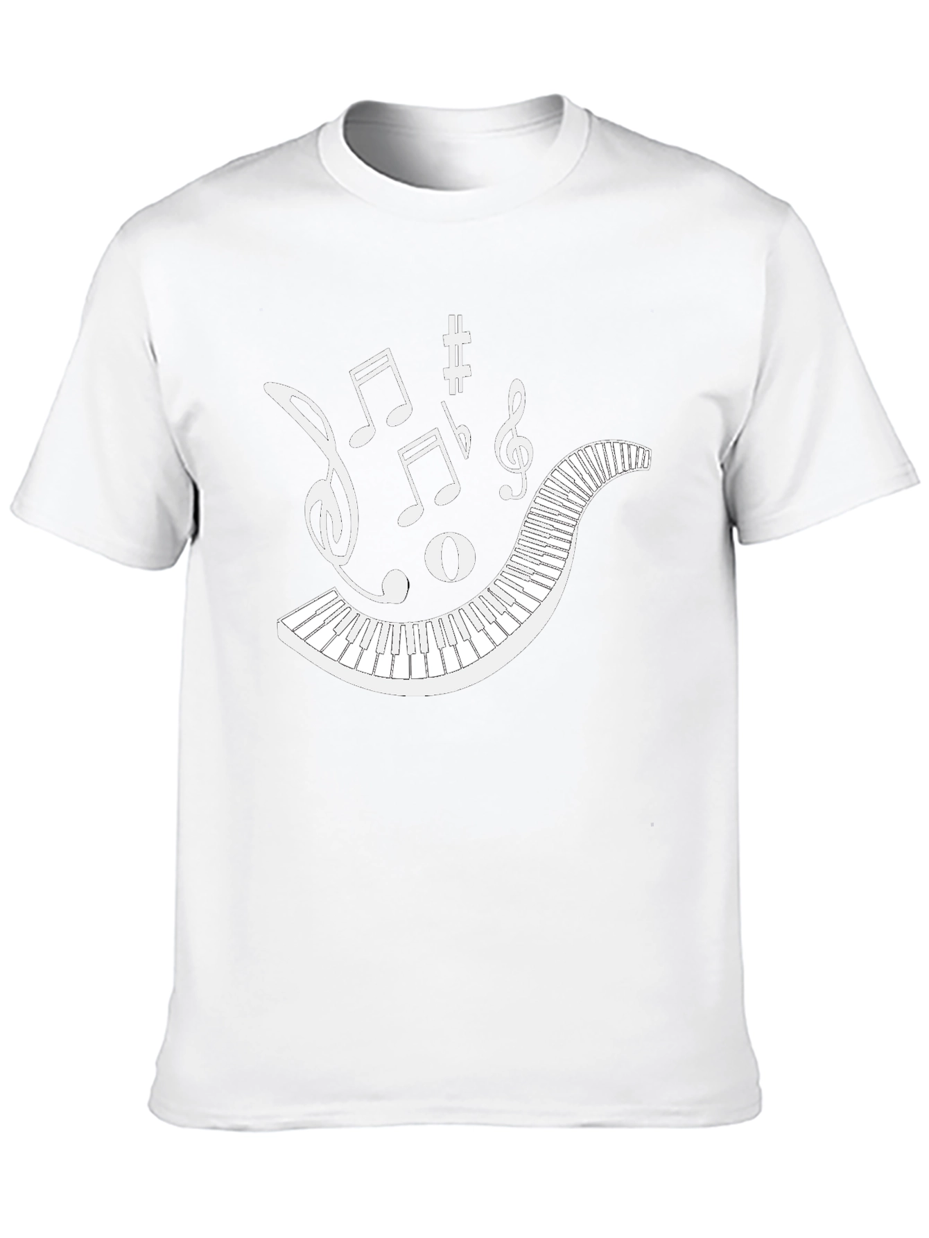 Musical Piano Keys T-Shirt - Black