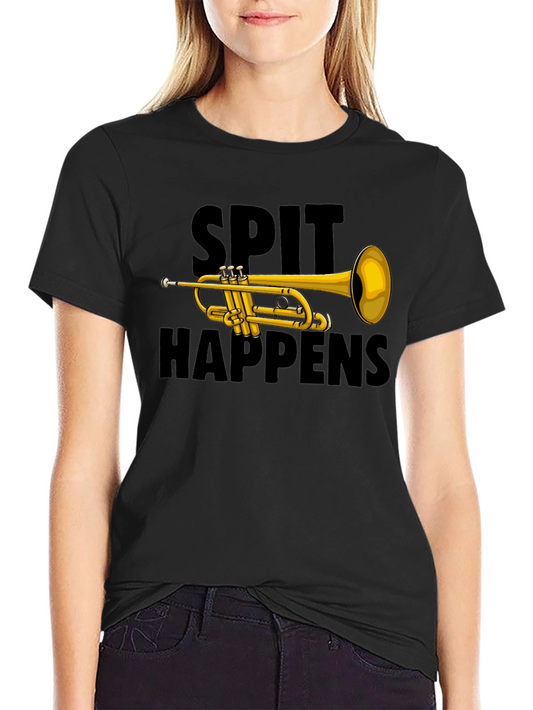 Spit Happens Trumpet Graphic Tee