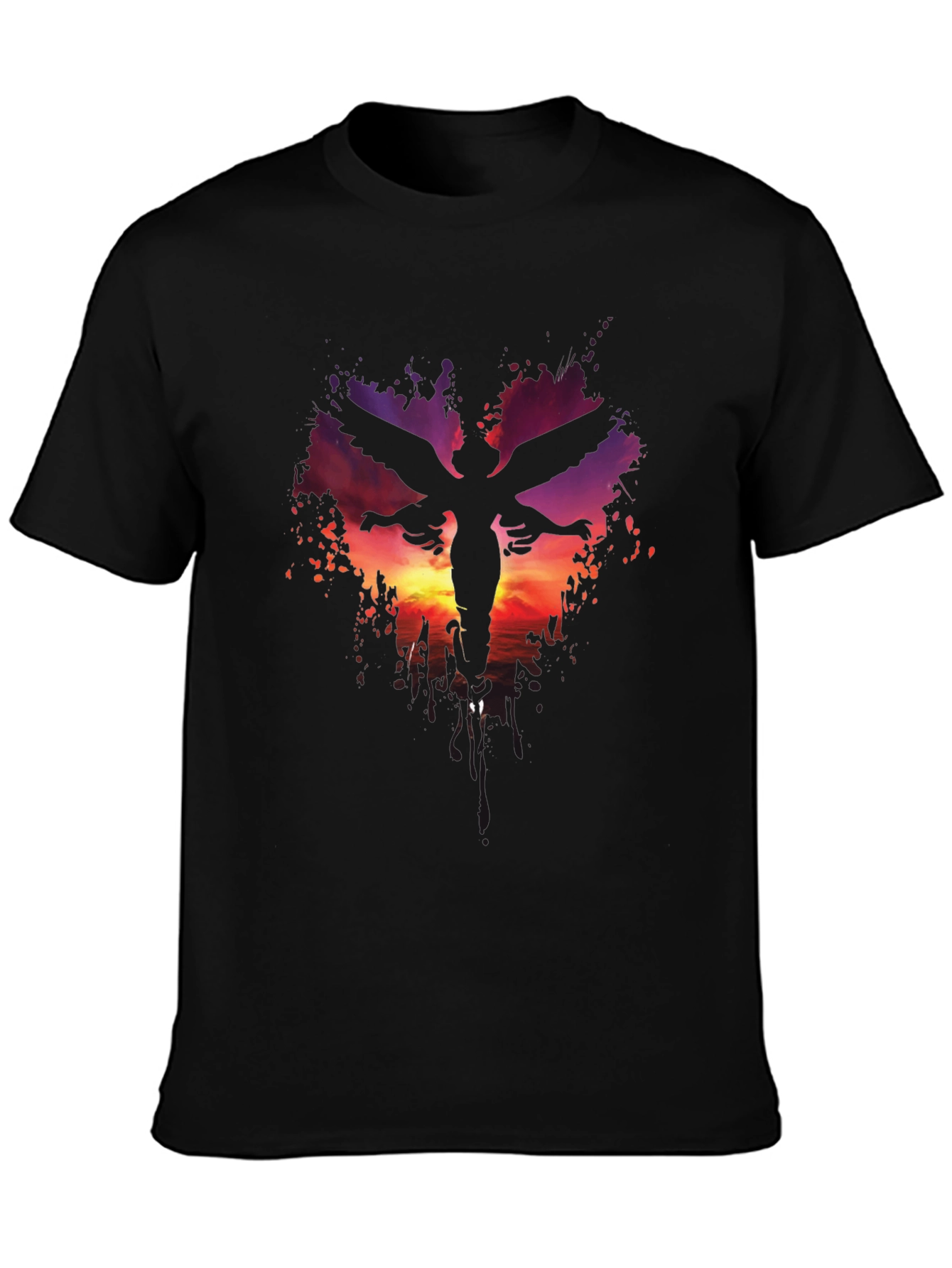 Angel Silhouette Graphic Print T-Shirt