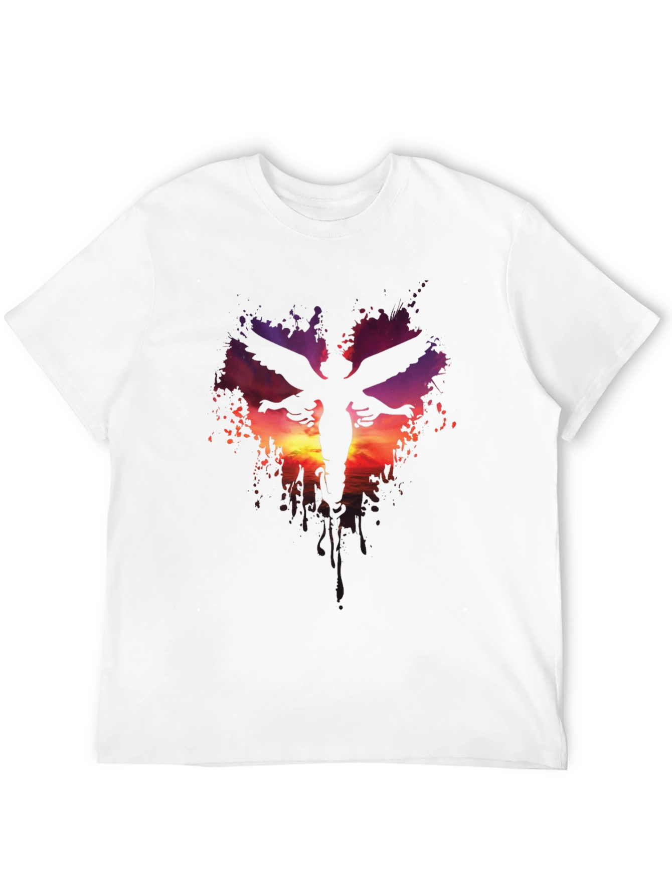 Angel Silhouette Graphic Print T-Shirt