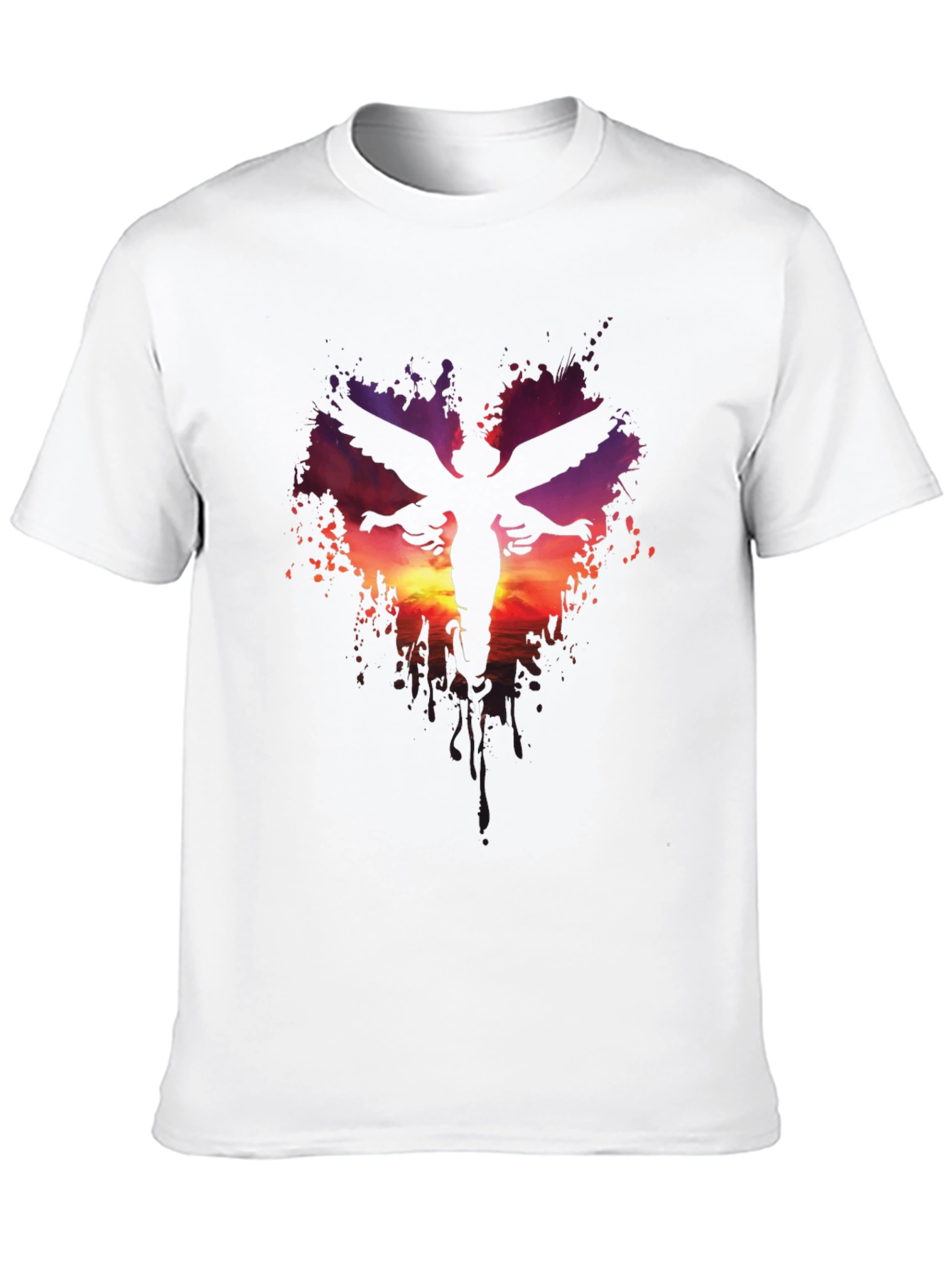 Angel Silhouette Graphic Print T-Shirt