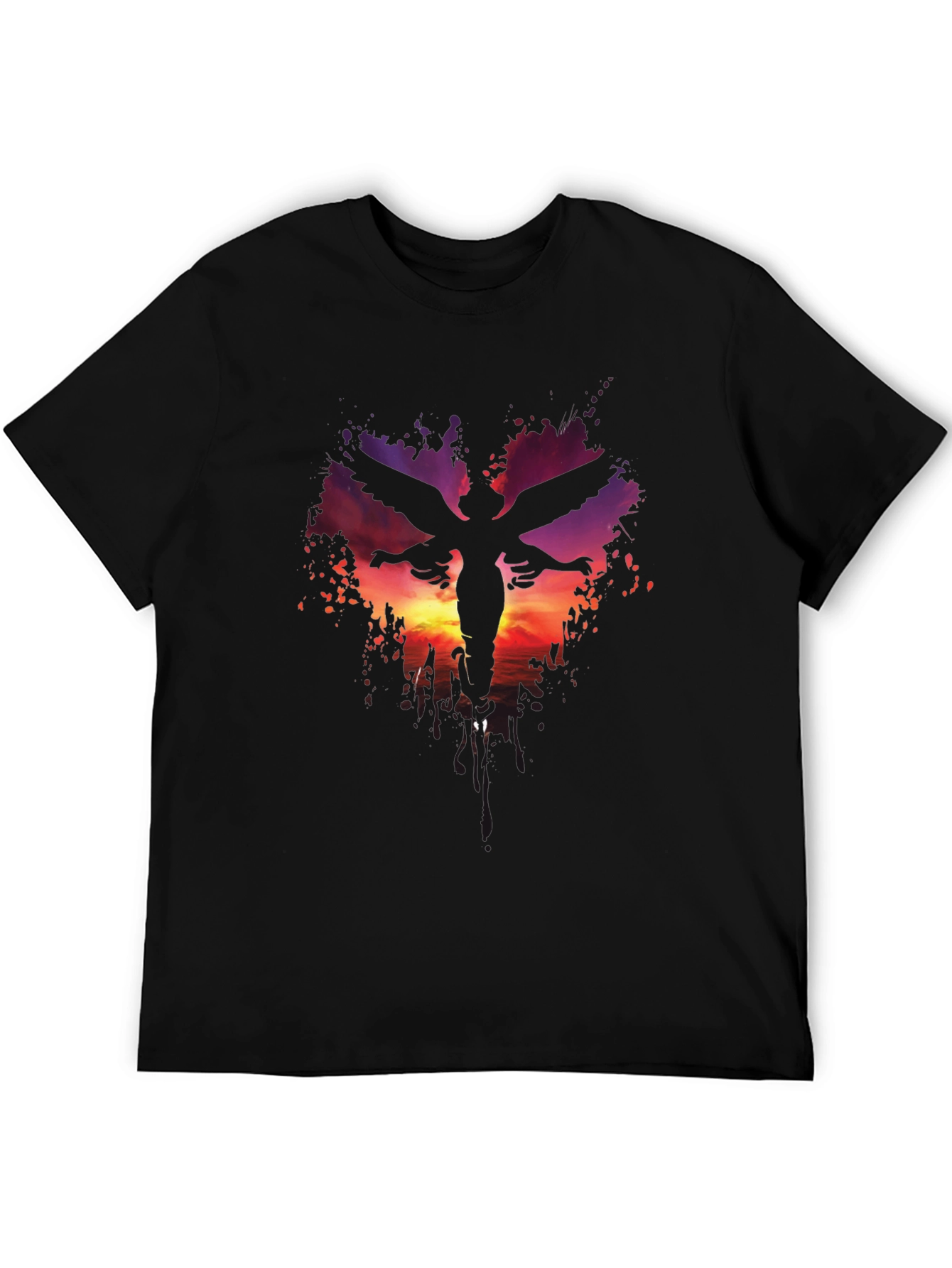 Angel Silhouette Graphic Print T-Shirt