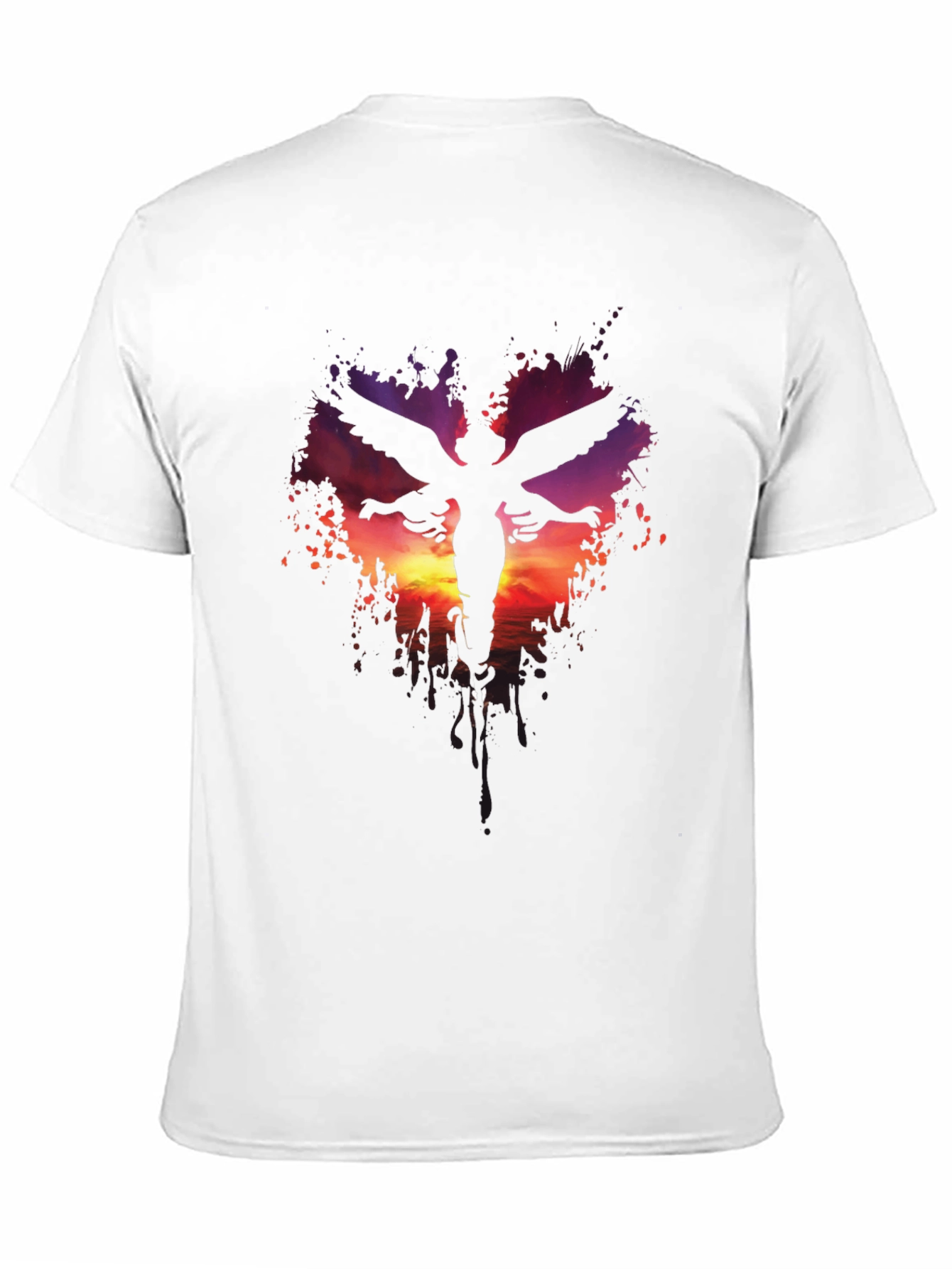 Angel Silhouette Graphic Print T-Shirt