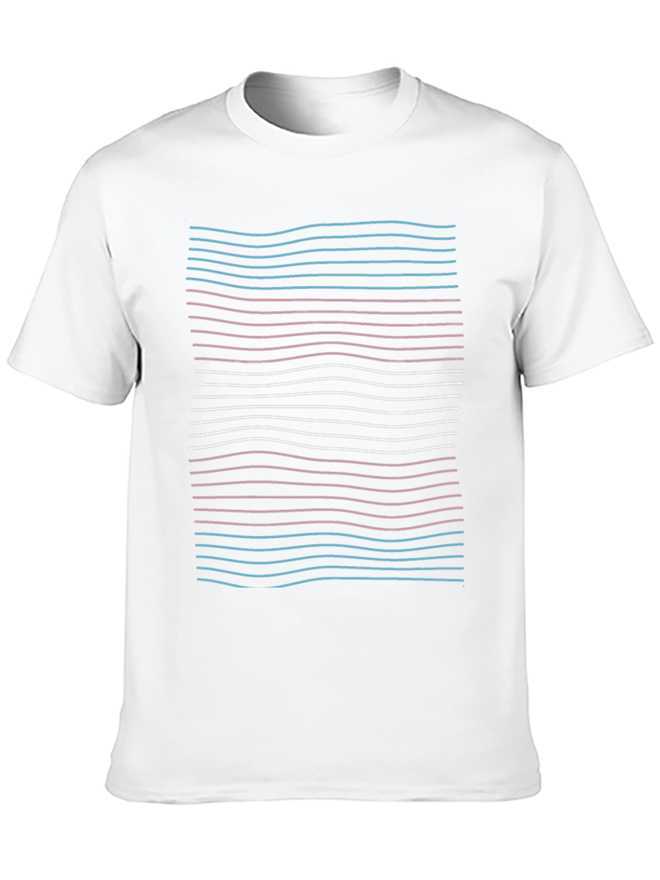 Transgender Pride Flag Stripes Black T-Shirt