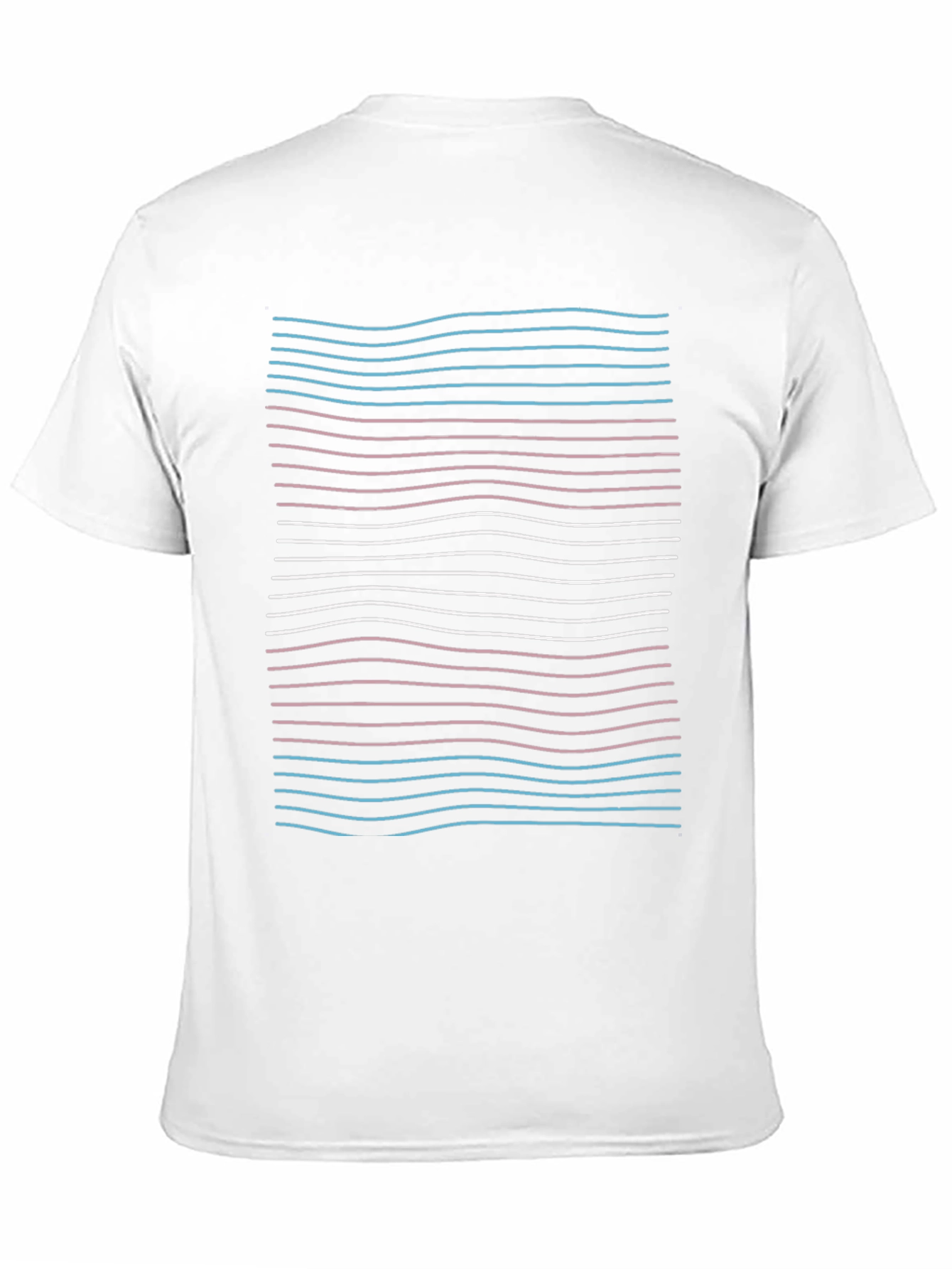 Transgender Pride Flag Stripes Black T-Shirt