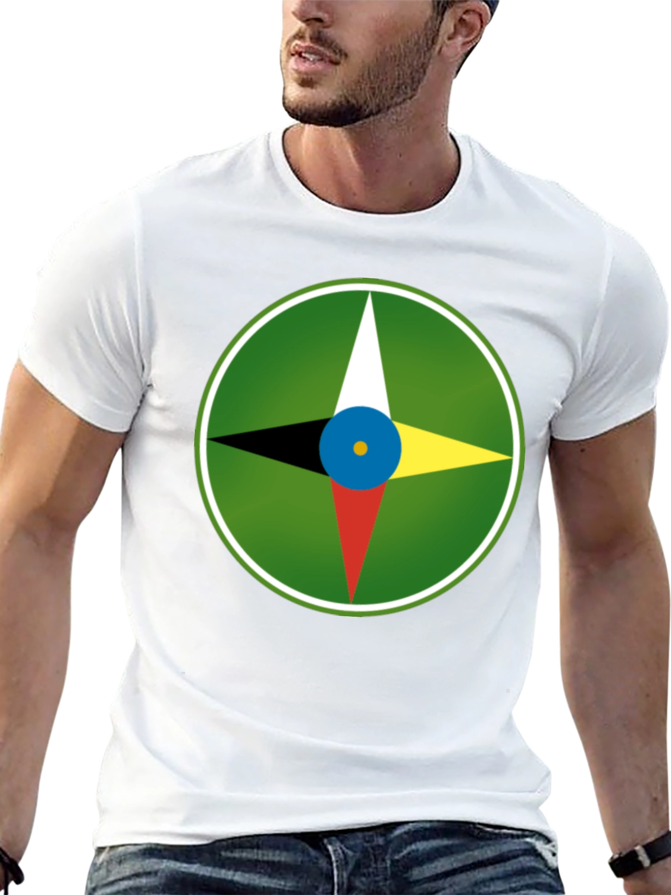 Compass Graphic Tee - Unisex Soft Black Shirt