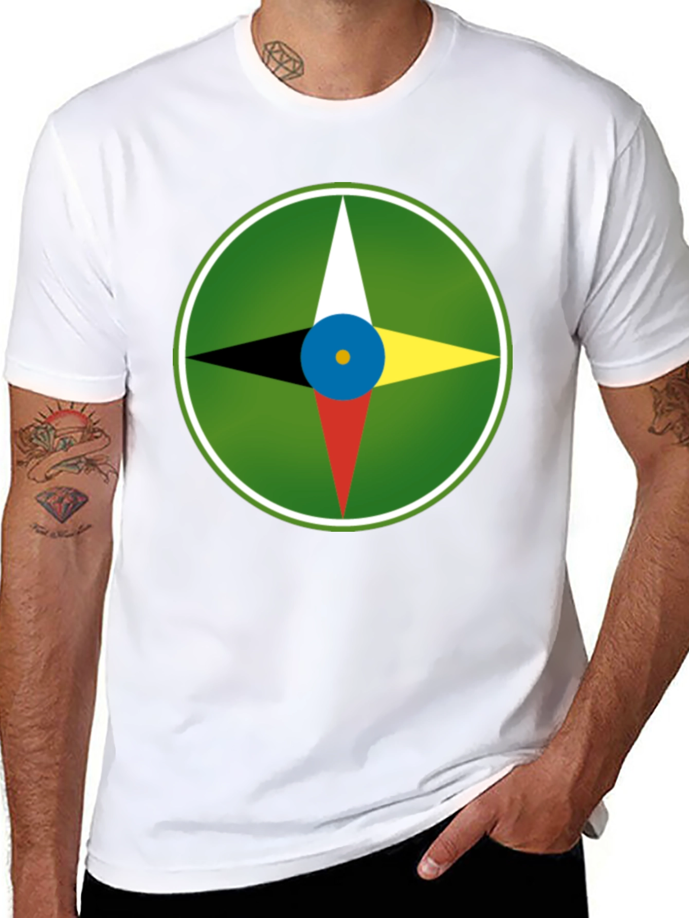 Compass Graphic Tee - Unisex Soft Black Shirt