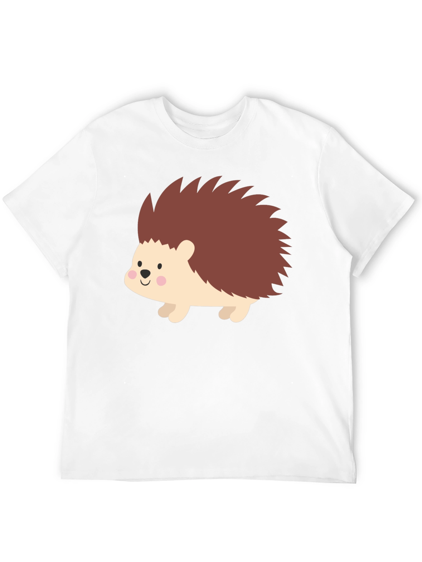 Cute Hedgehog Graphic Tee - Black