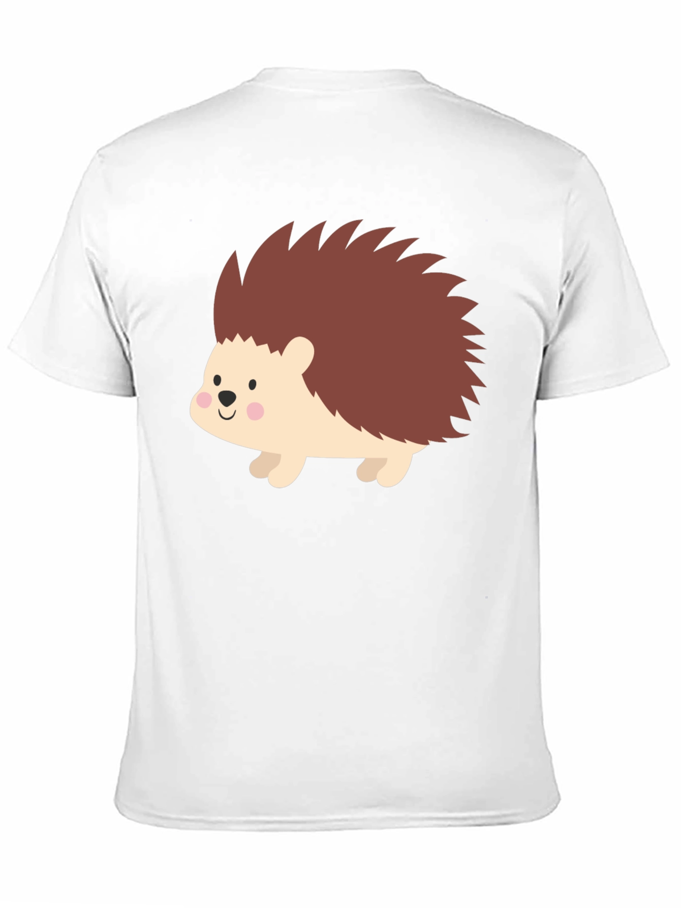 Cute Hedgehog Graphic Tee - Black