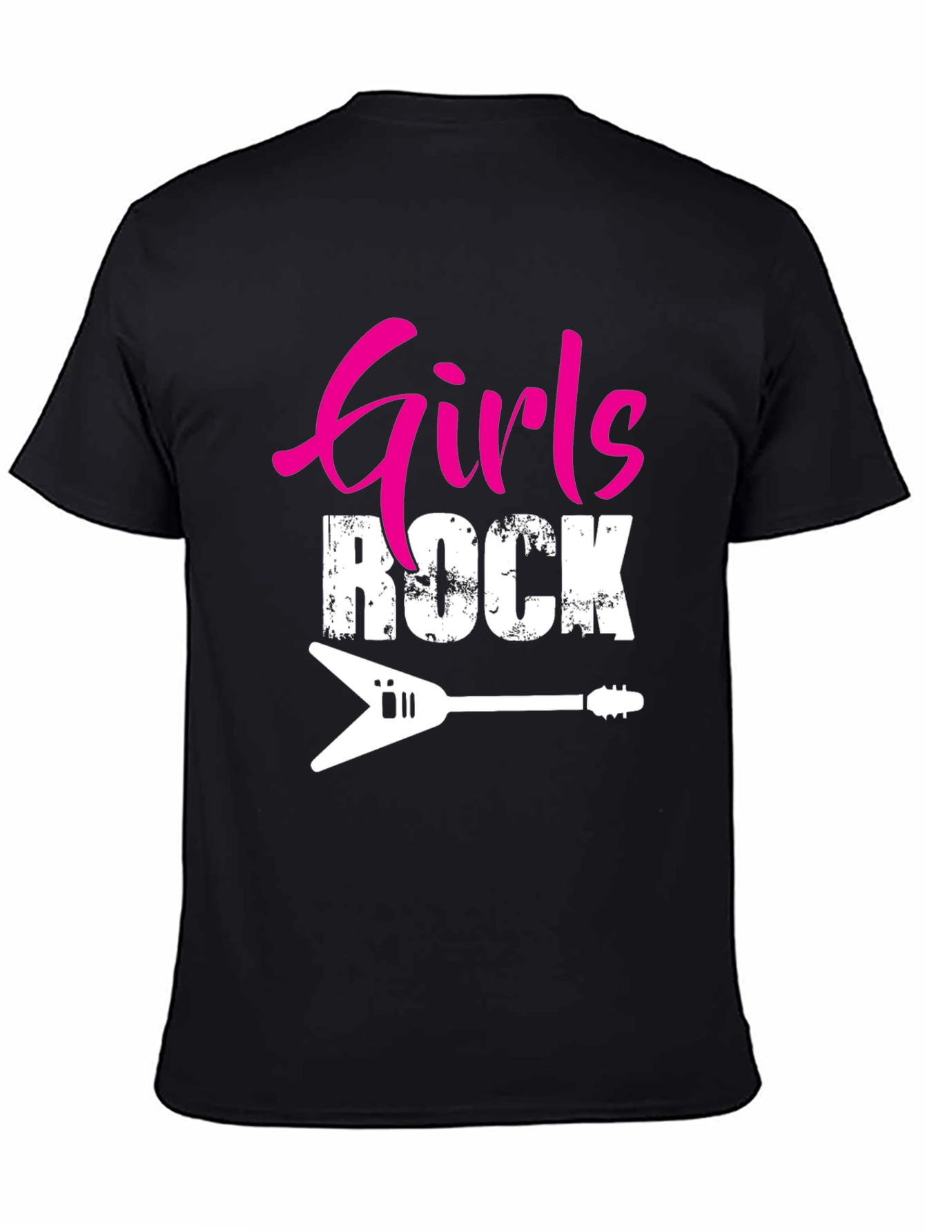 Girls Rock Guitar Graphic T-Shirt