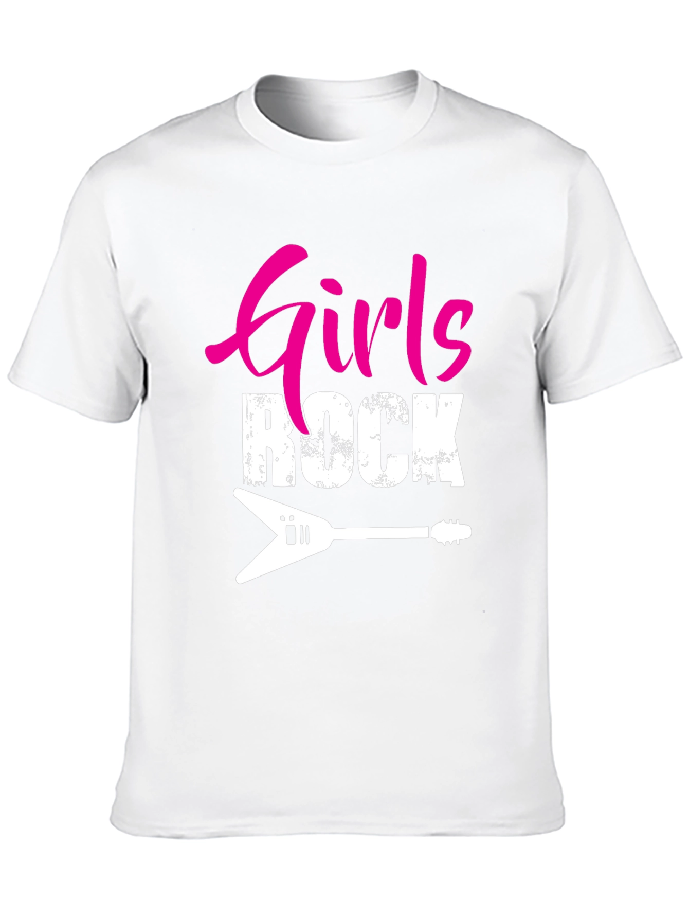 Girls Rock Guitar Graphic T-Shirt