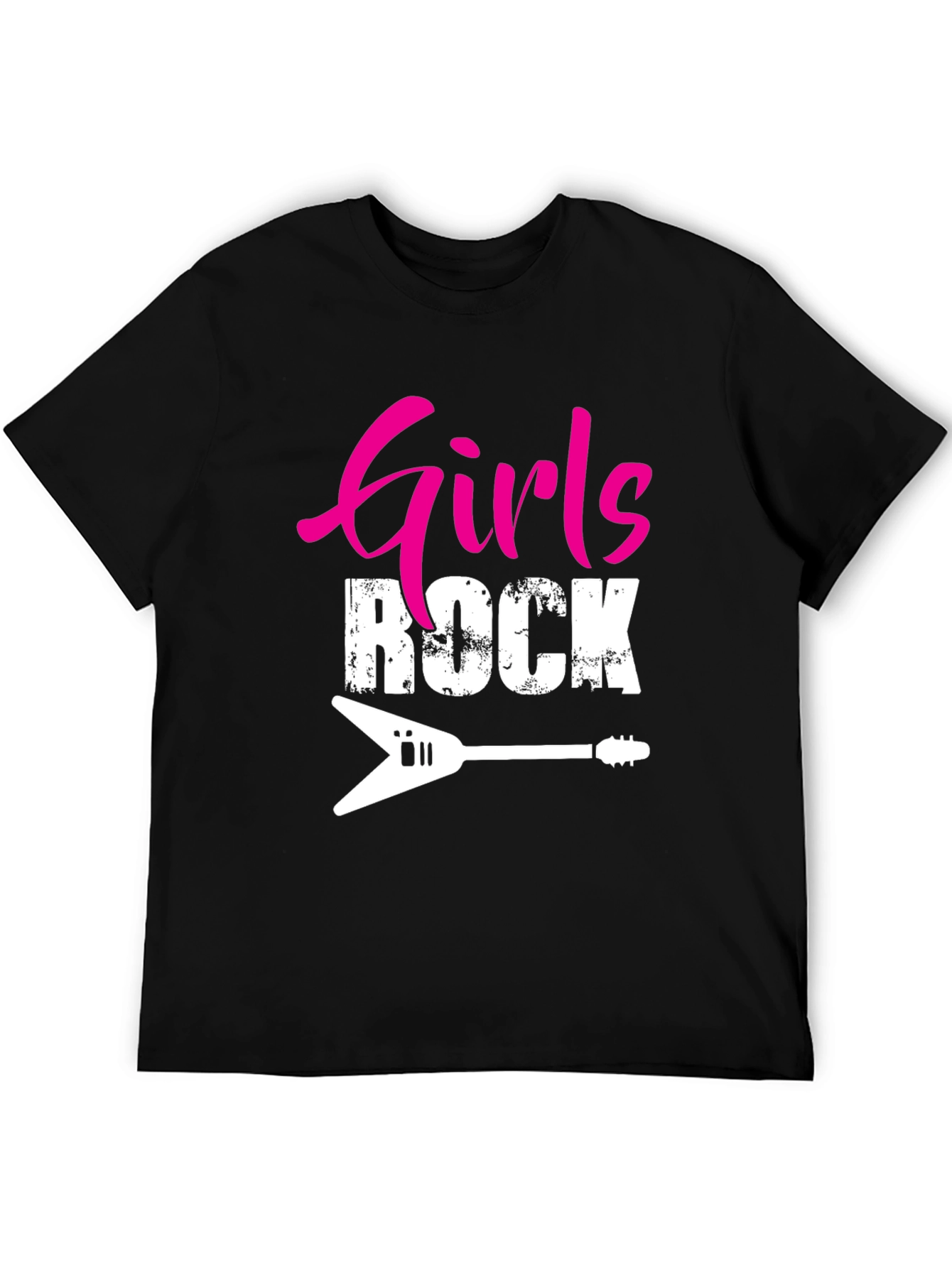 Girls Rock Guitar Graphic T-Shirt