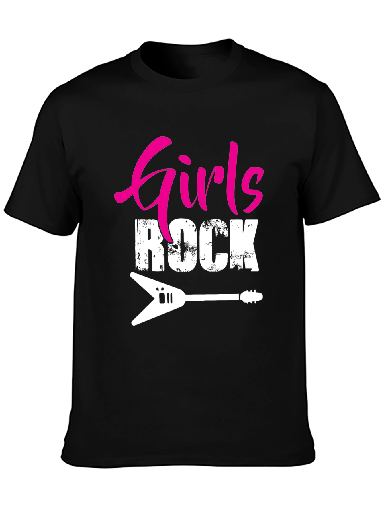 Girls Rock Guitar Graphic T-Shirt