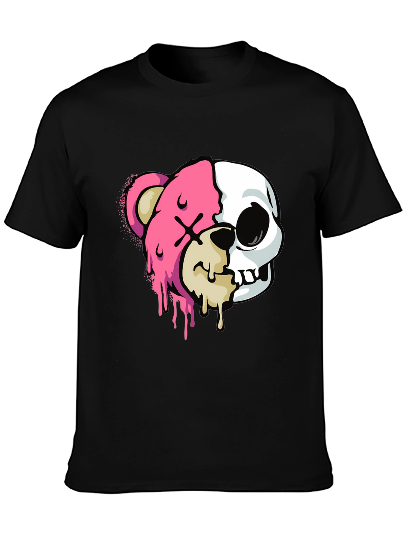 Bear Skull Graphic Tee - Edgy Style