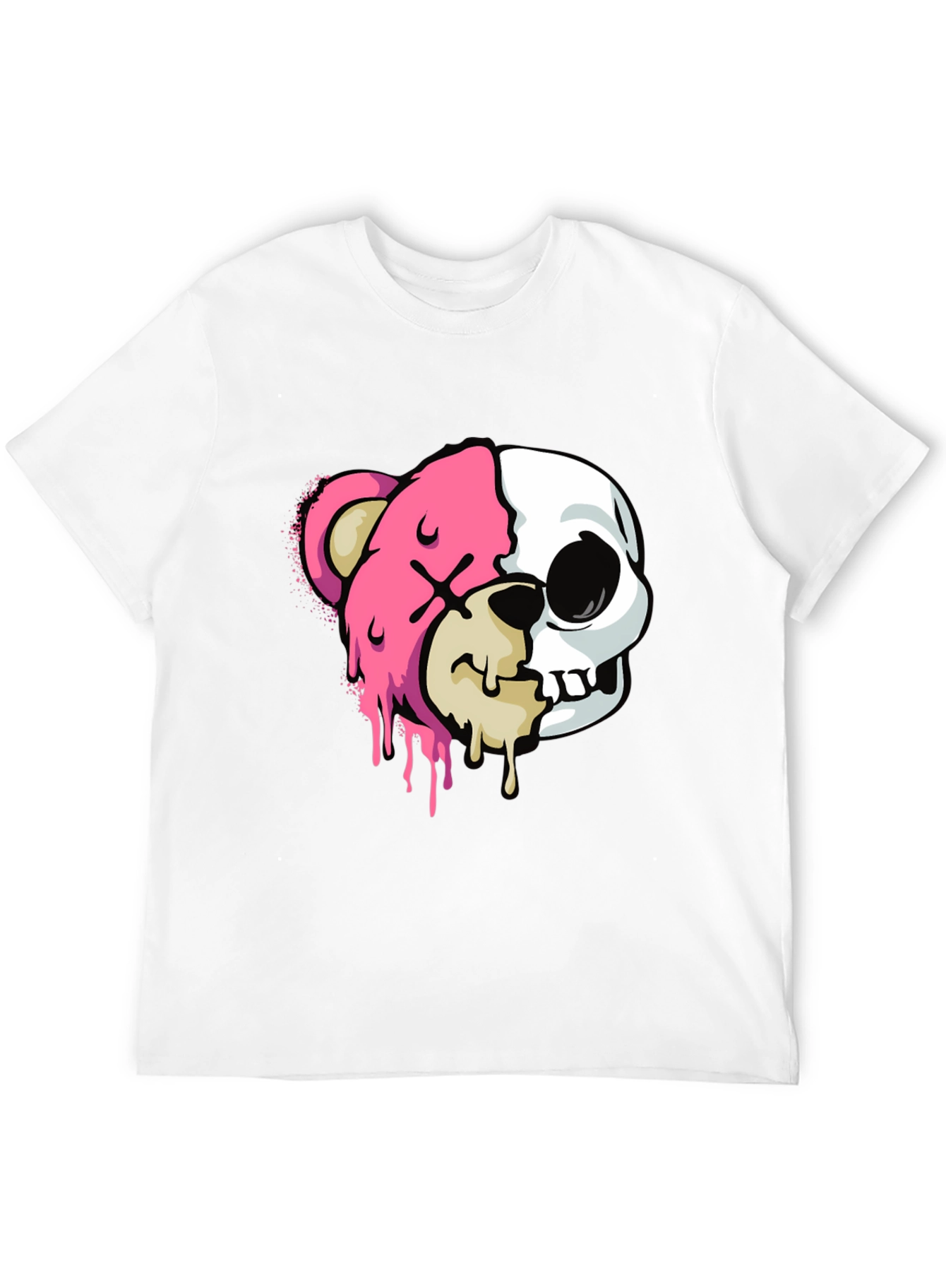 Bear Skull Graphic Tee - Edgy Style