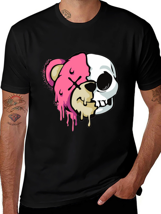 Bear Skull Graphic Tee - Edgy Style