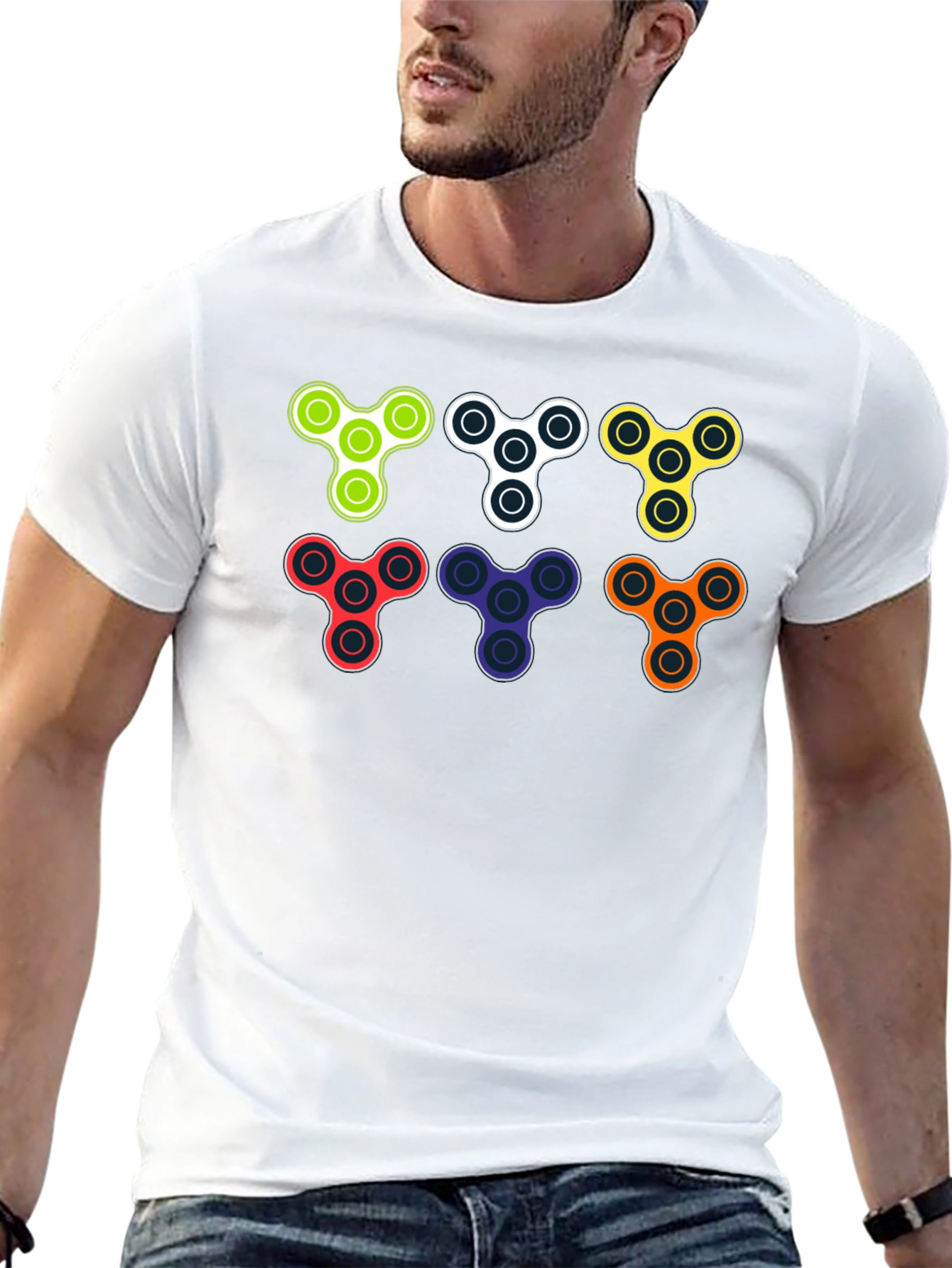 Fidget Spinner Graphic Tee - Cool & Trendy