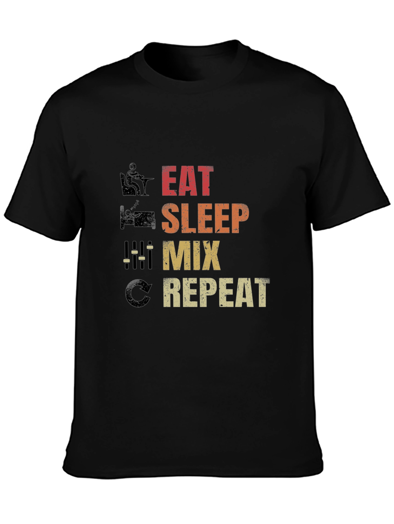 Eat Sleep Mix Repeat Graphic T-Shirt