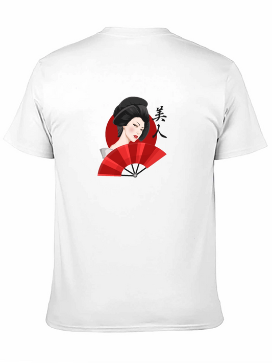 Geisha Graphic Black T-Shirt - Unique Design