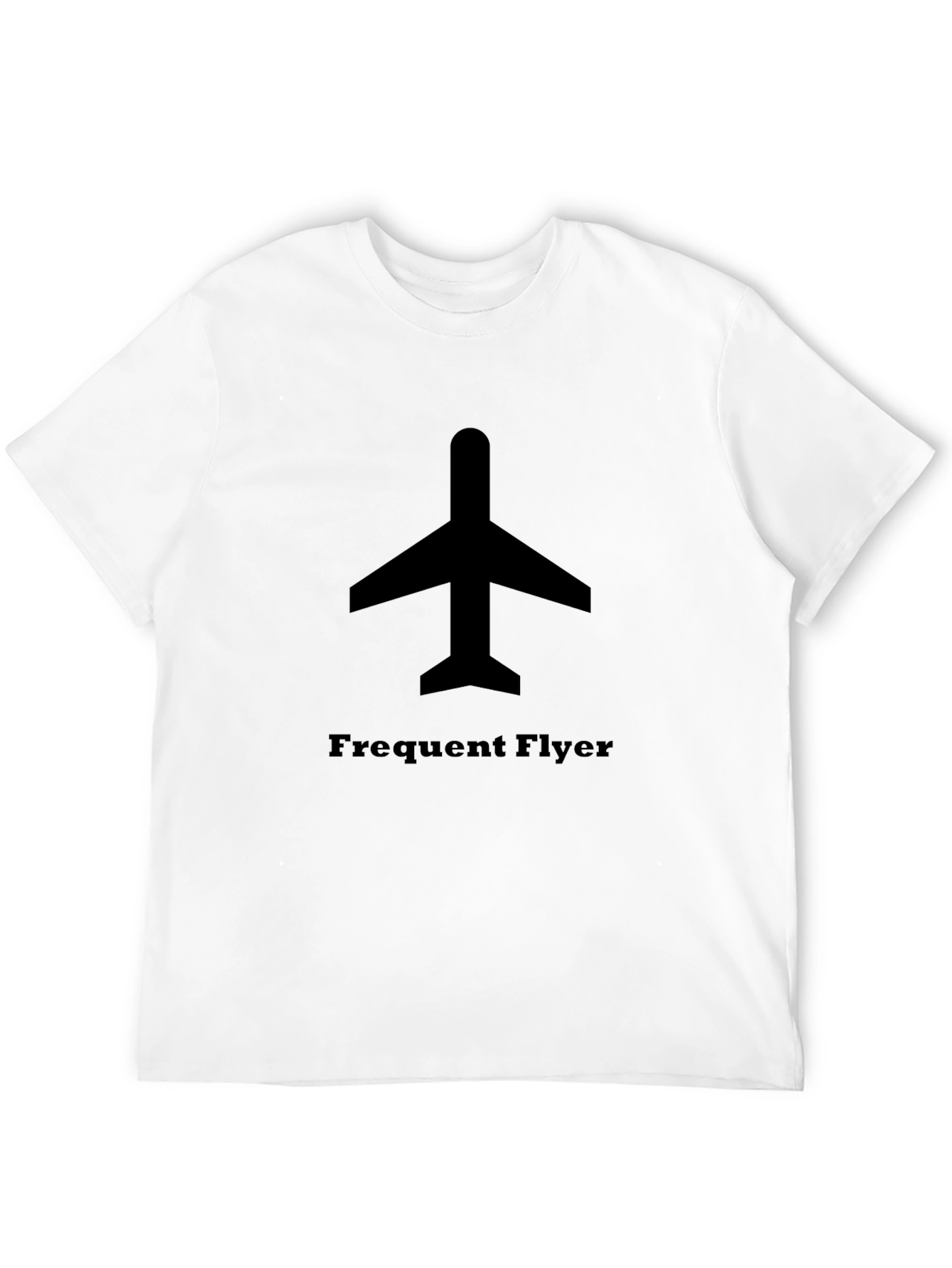 Frequent Flyer Black T-Shirt - Airplane Design