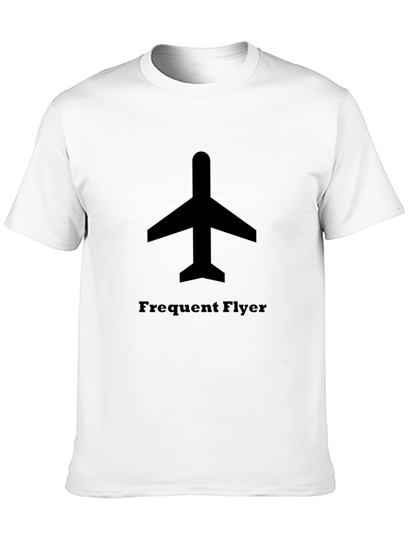 Frequent Flyer Black T-Shirt - Airplane Design