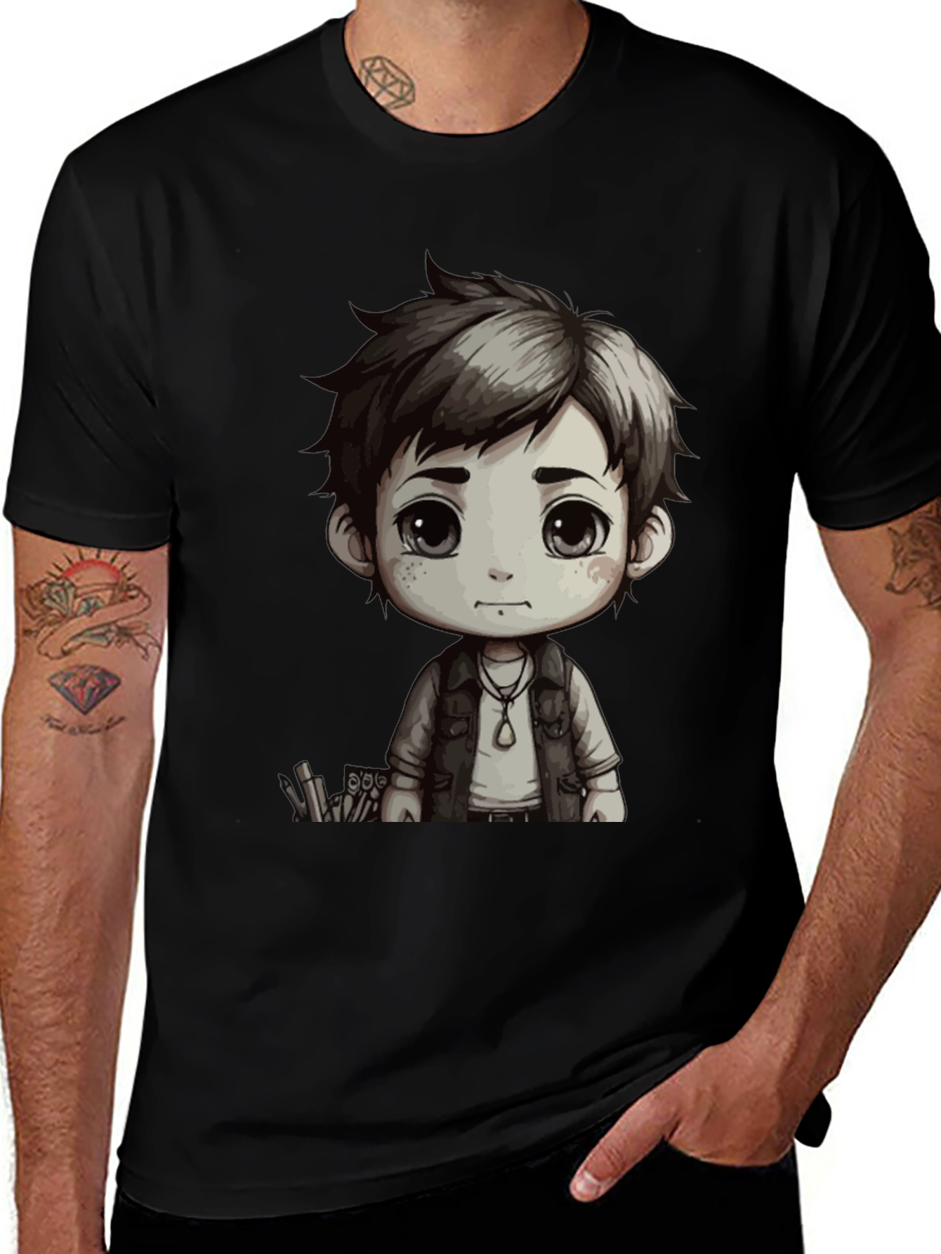 Anime Boy Graphic Tee - Cool Casual Style