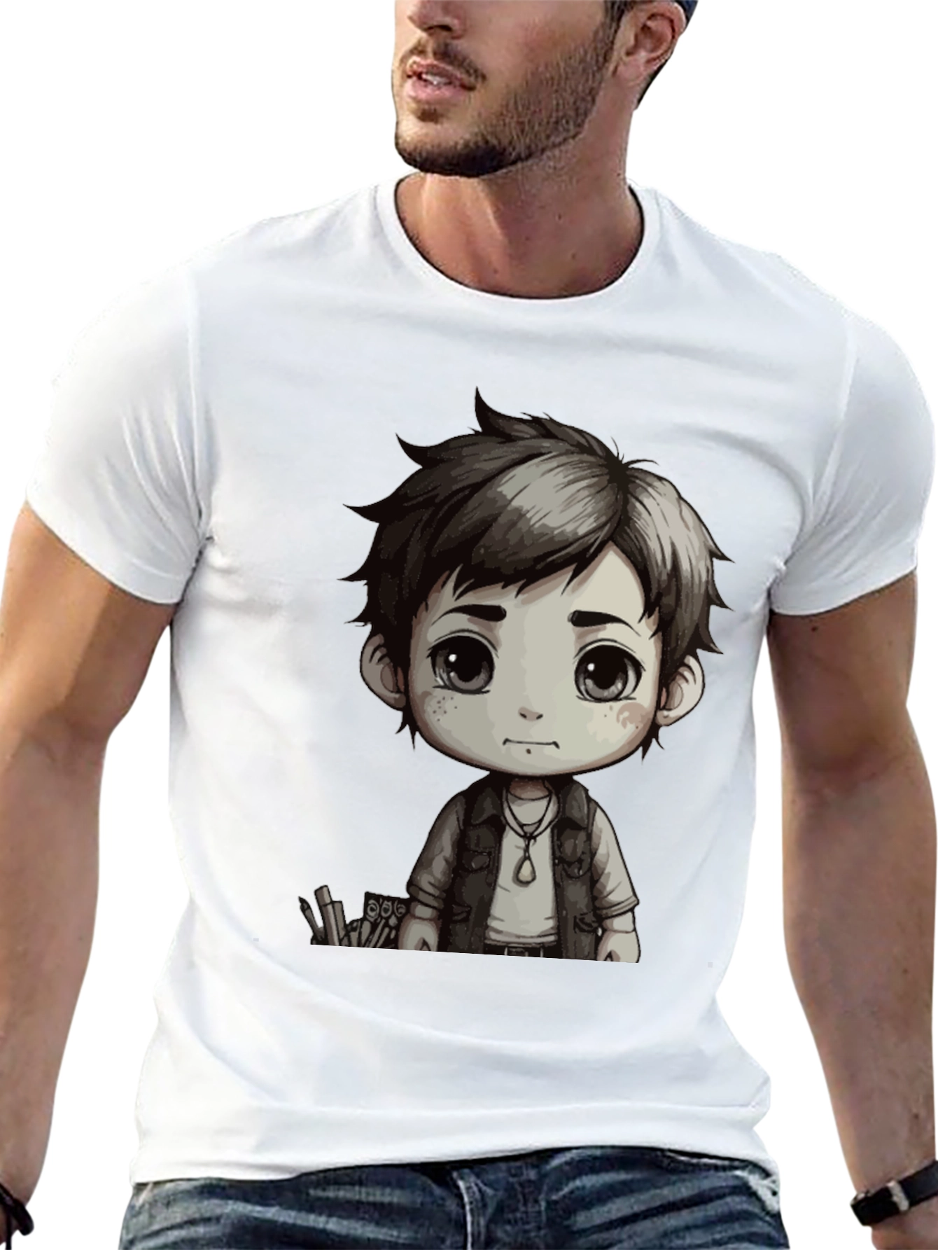 Anime Boy Graphic Tee - Cool Casual Style