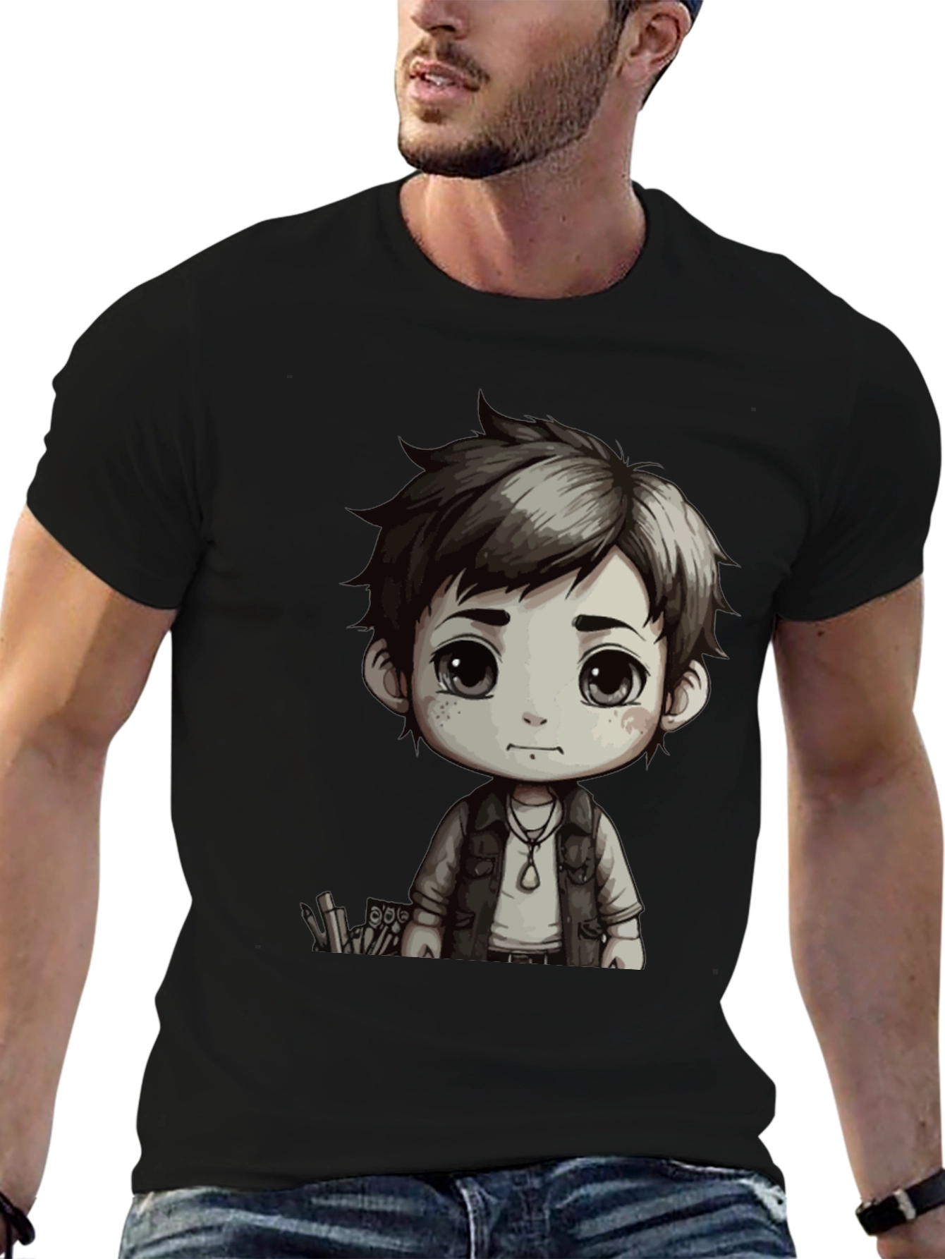Anime Boy Graphic Tee - Cool Casual Style
