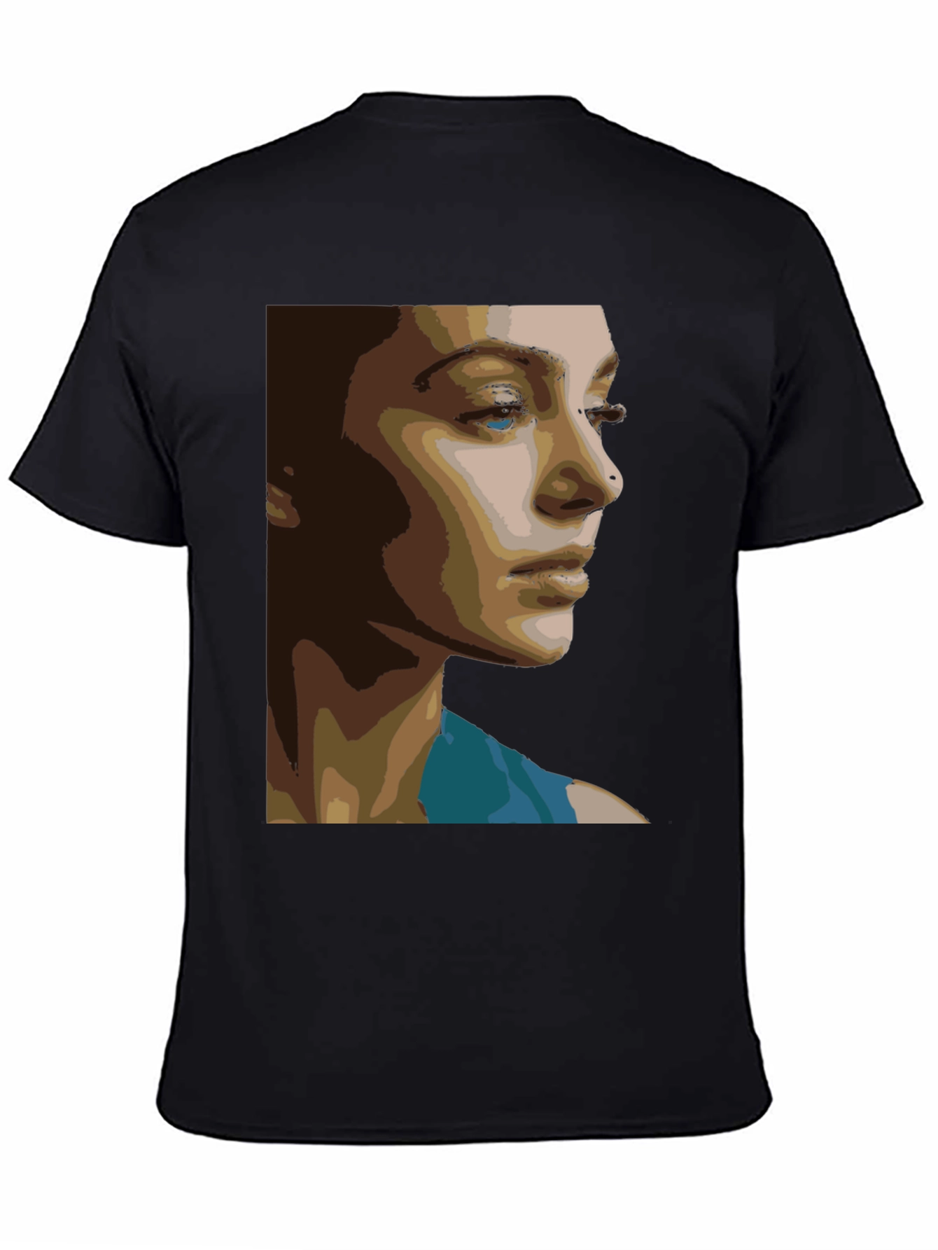 Abstract Portrait Graphic Tee - Unisex Black T-Shirt