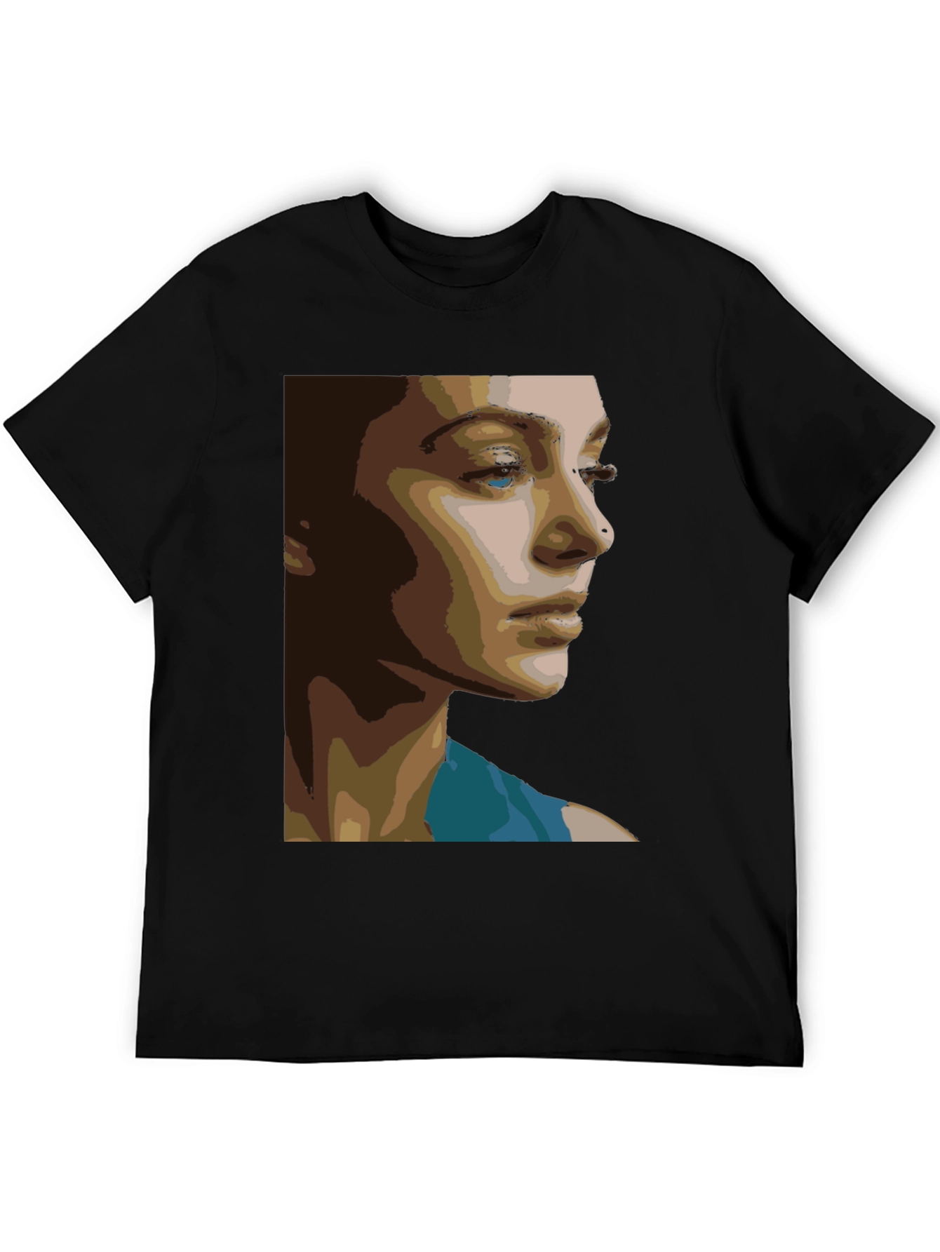 Abstract Portrait Graphic Tee - Unisex Black T-Shirt
