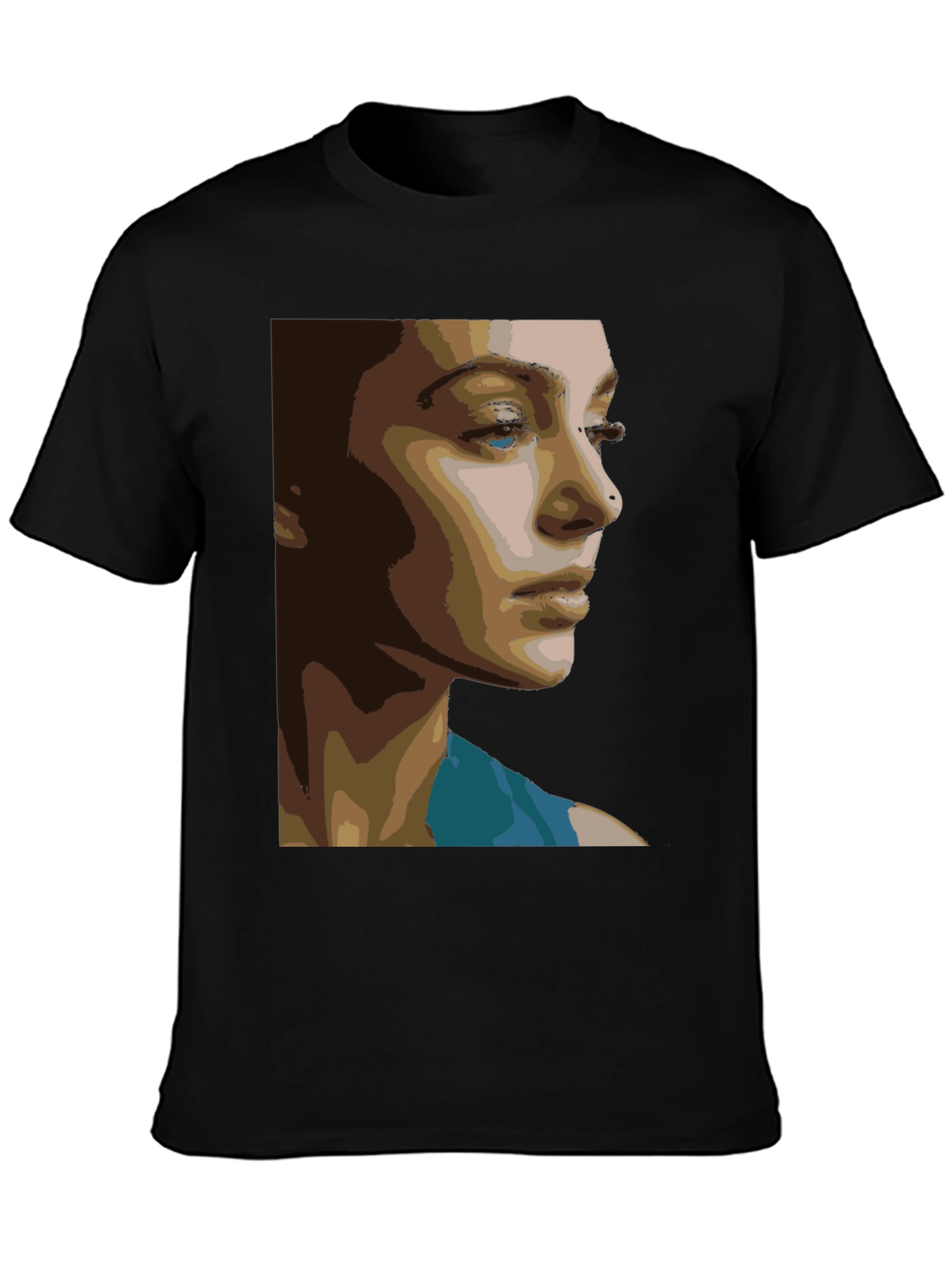 Abstract Portrait Graphic Tee - Unisex Black T-Shirt