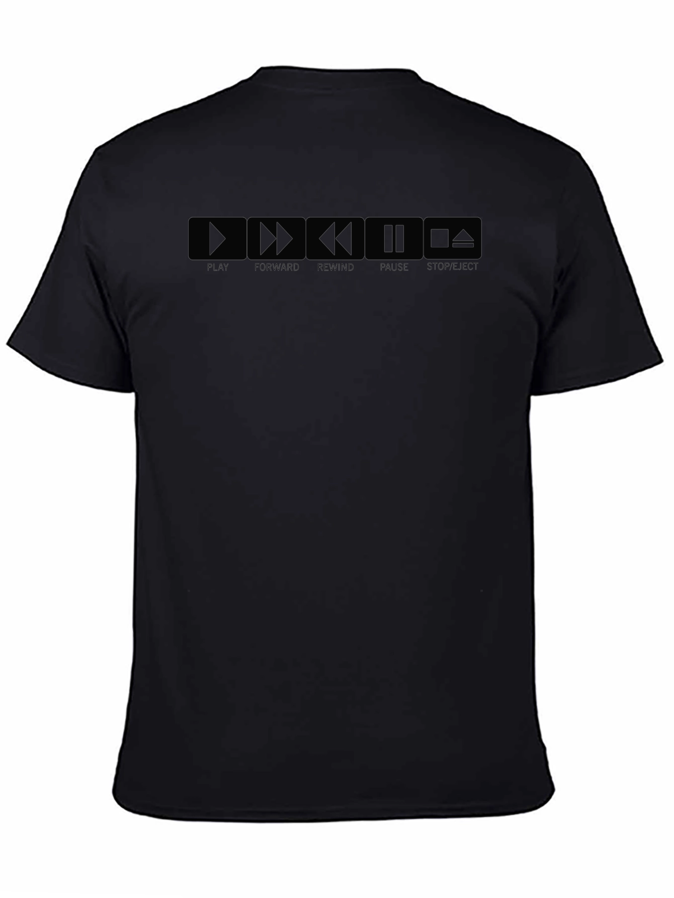 Retro Media Player Control T-Shirt - Play Pause Eject!