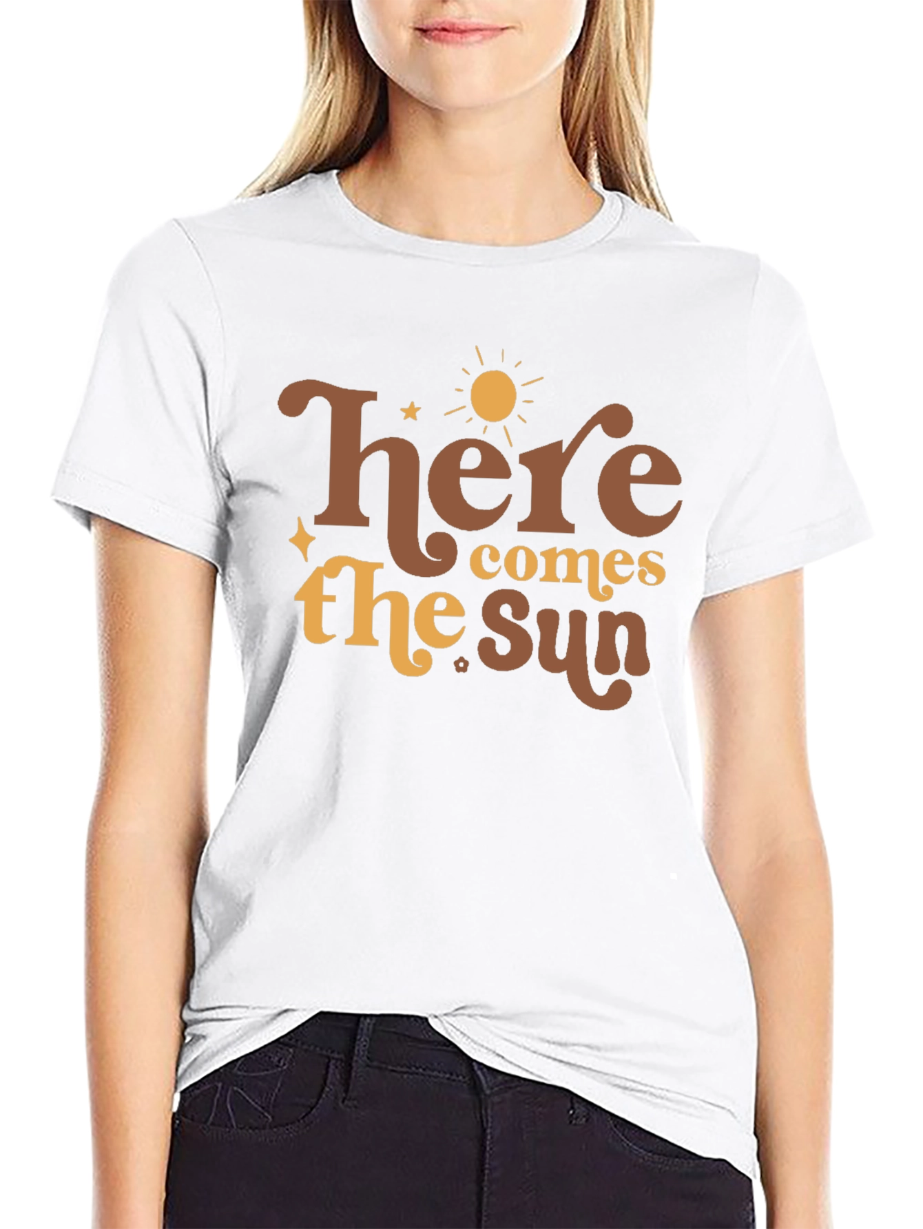 Here Comes the Sun Graphic Tee - Retro Style