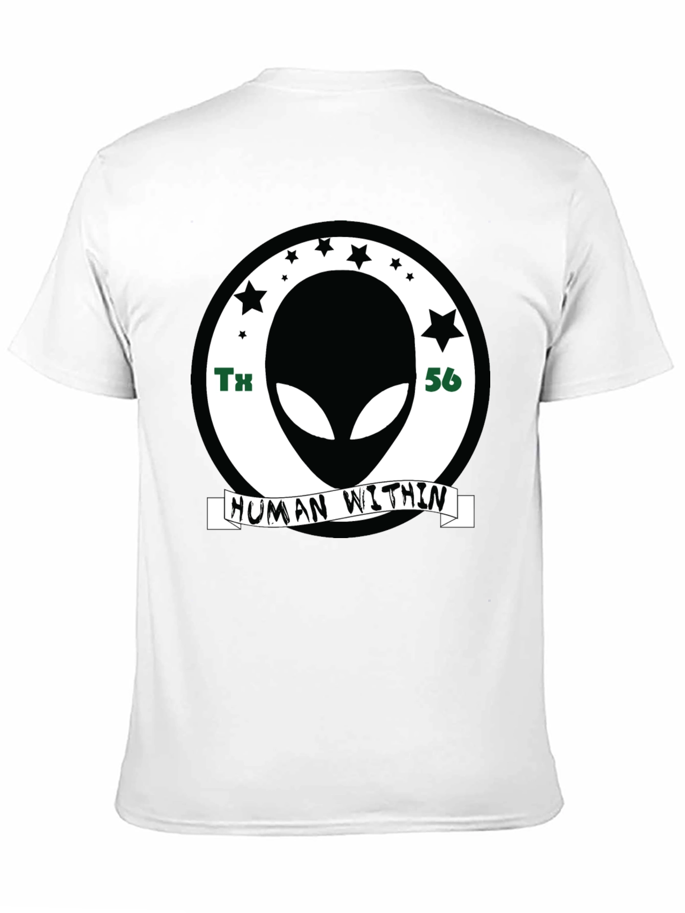 Alien Human Within Graphic T-Shirt - Black