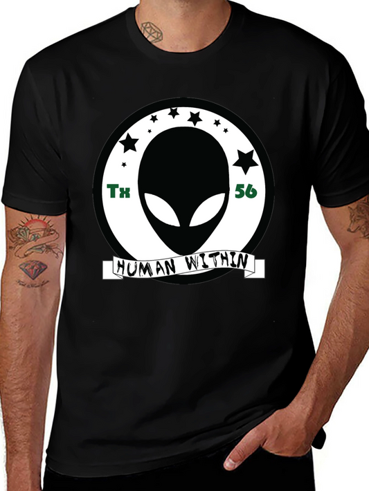 Alien Human Within Graphic T-Shirt - Black