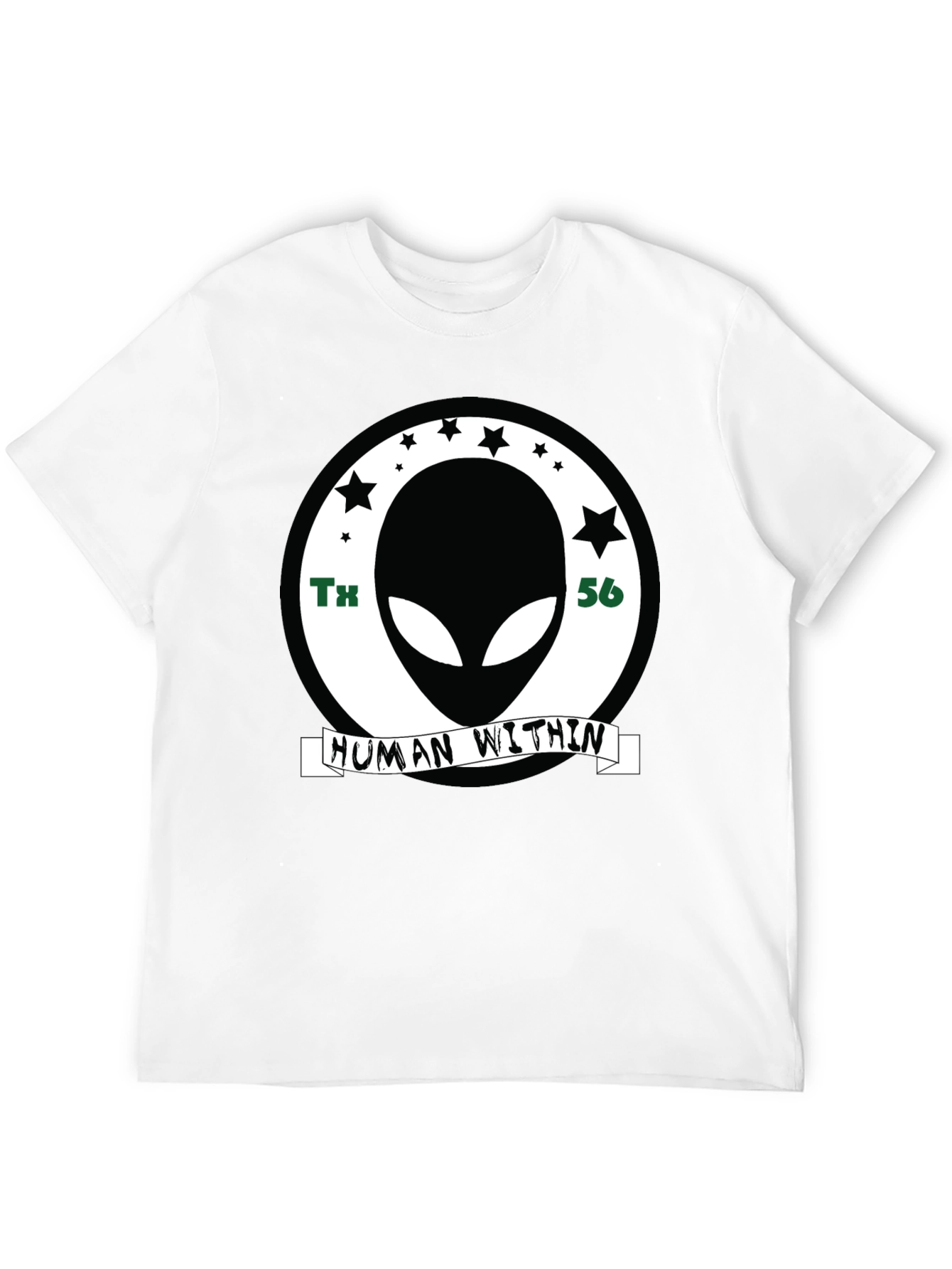 Alien Human Within Graphic T-Shirt - Black