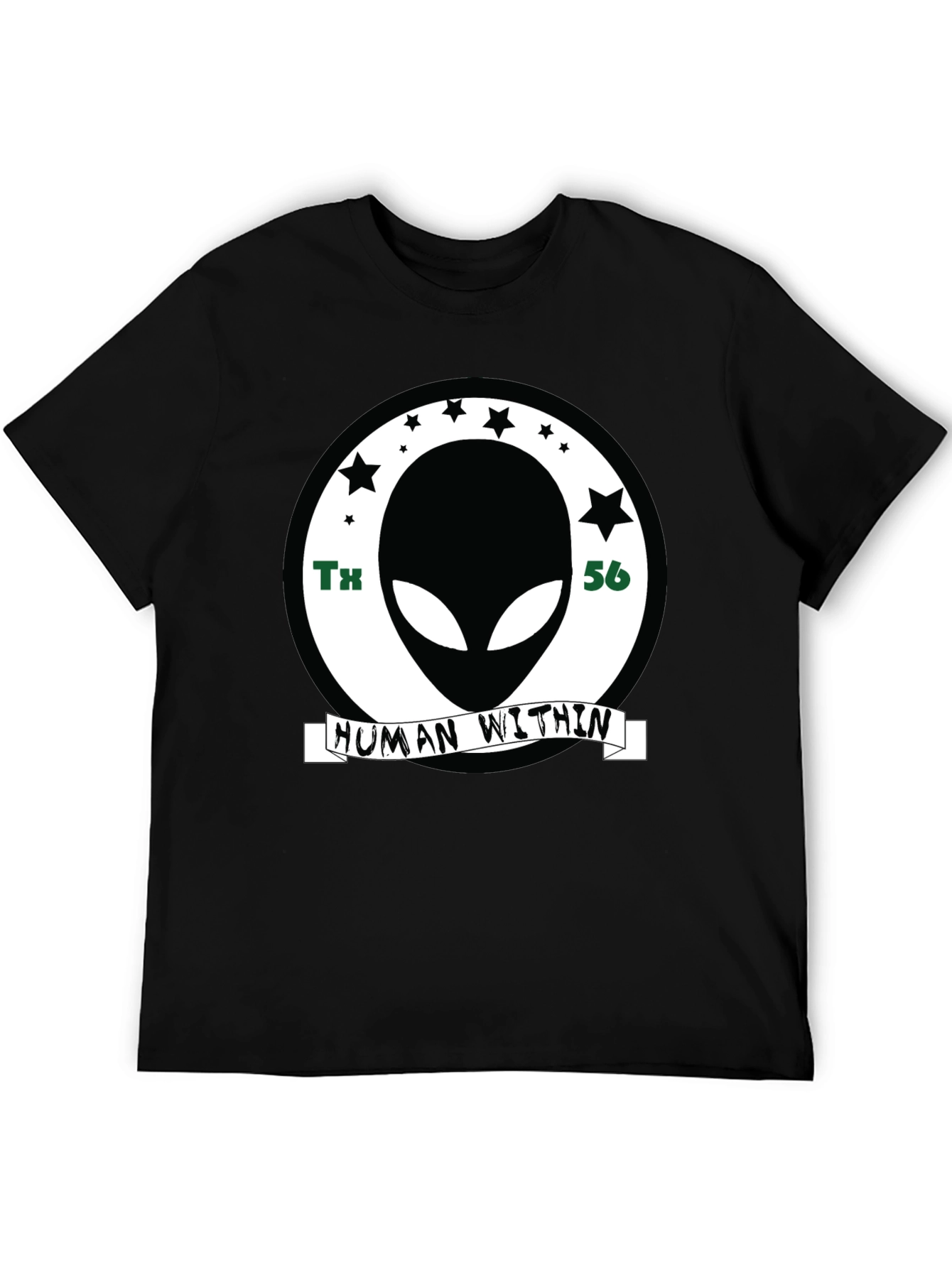 Alien Human Within Graphic T-Shirt - Black
