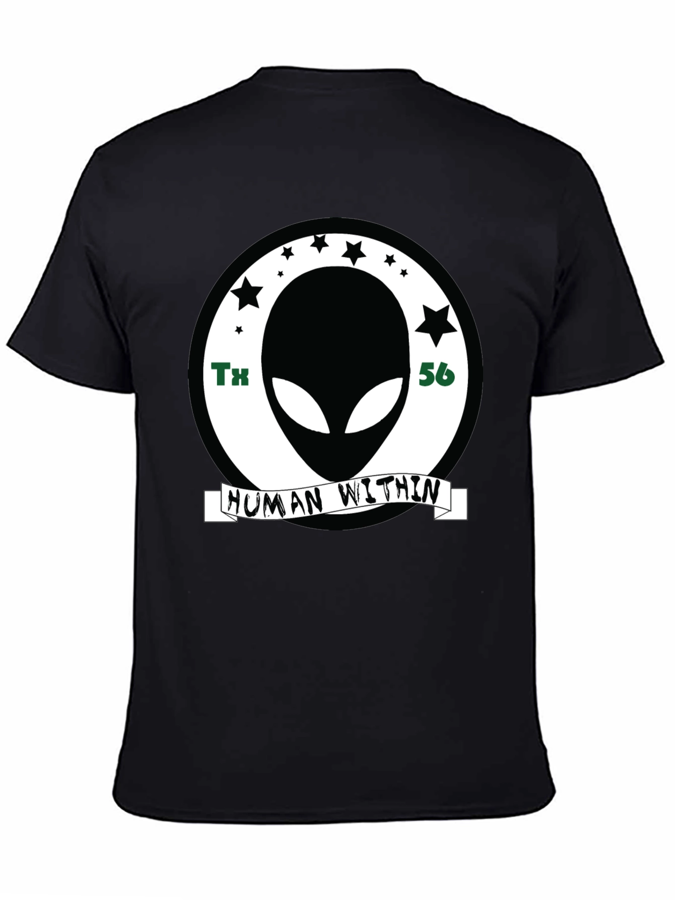 Alien Human Within Graphic T-Shirt - Black