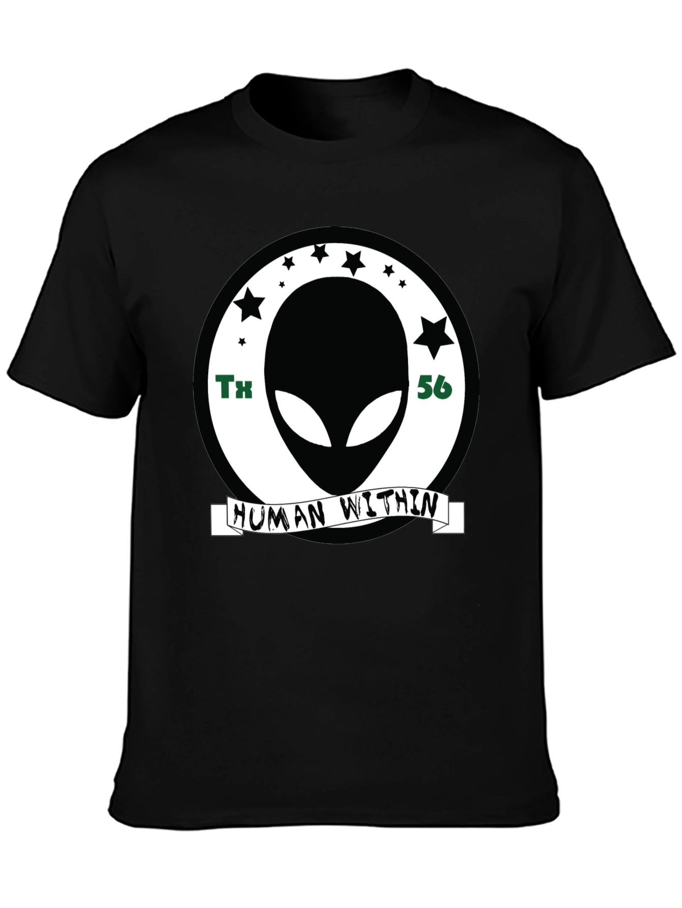 Alien Human Within Graphic T-Shirt - Black