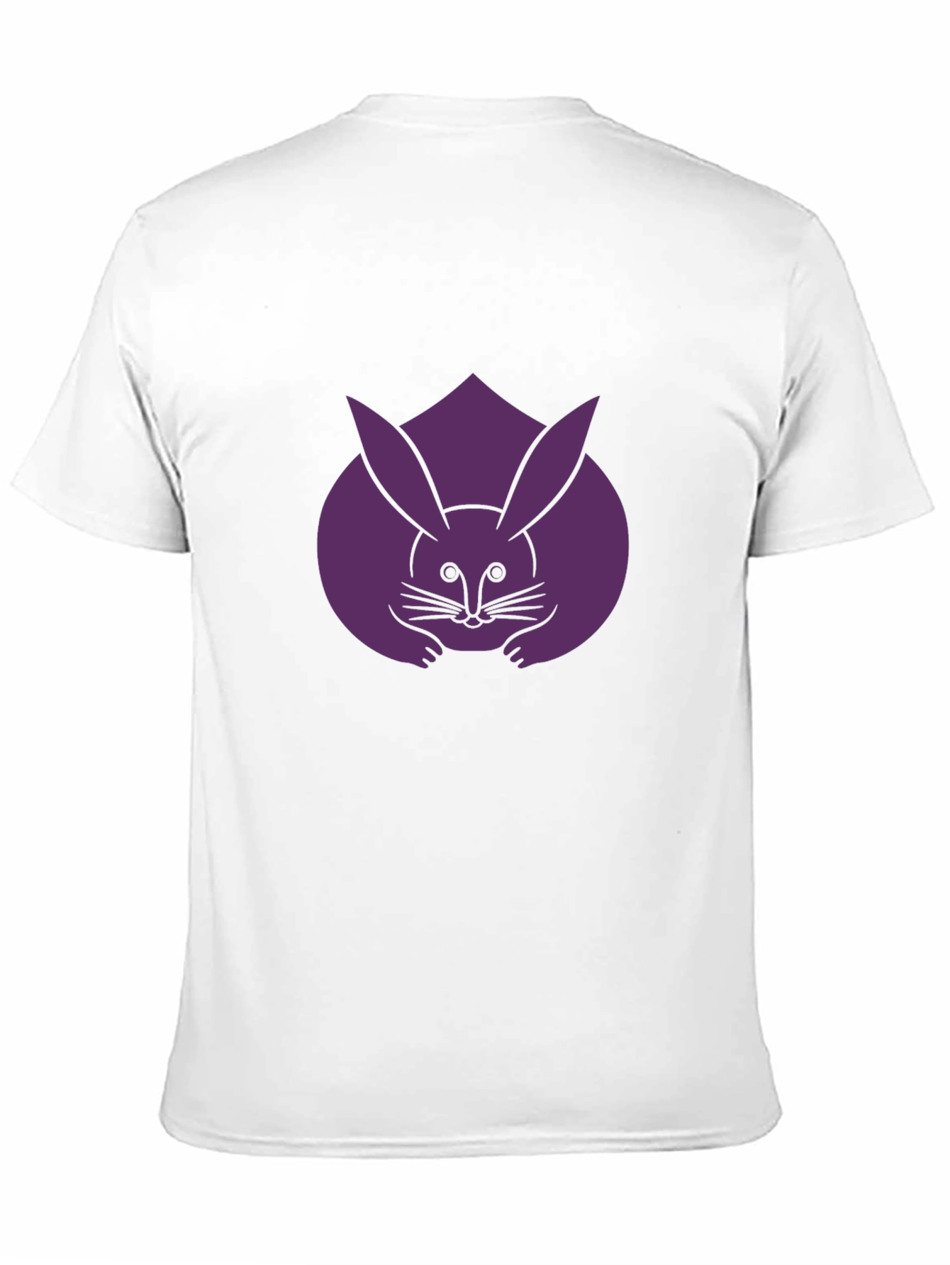 Rabbit Graphic Tee - Unique Purple Bunny Design