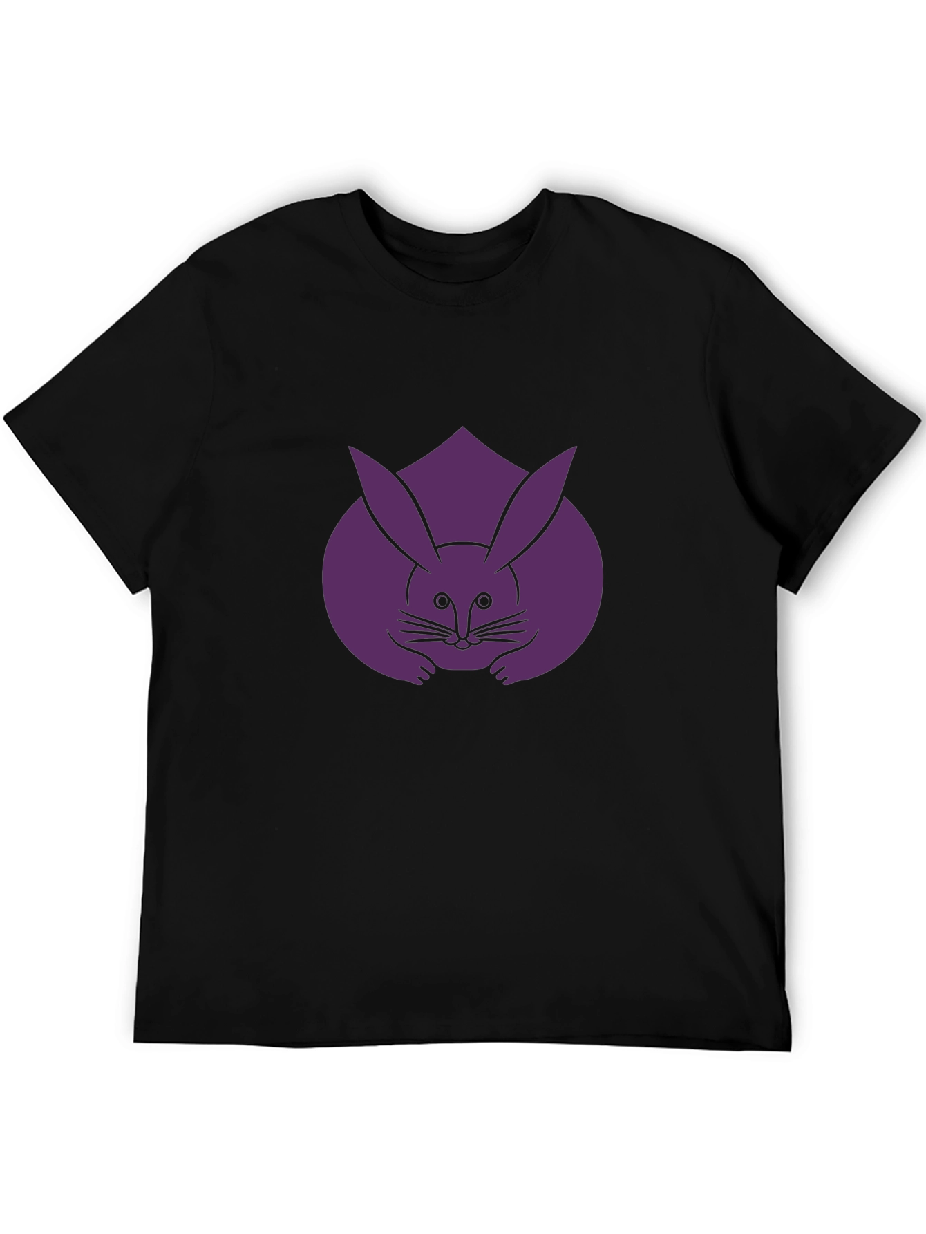 Rabbit Graphic Tee - Unique Purple Bunny Design